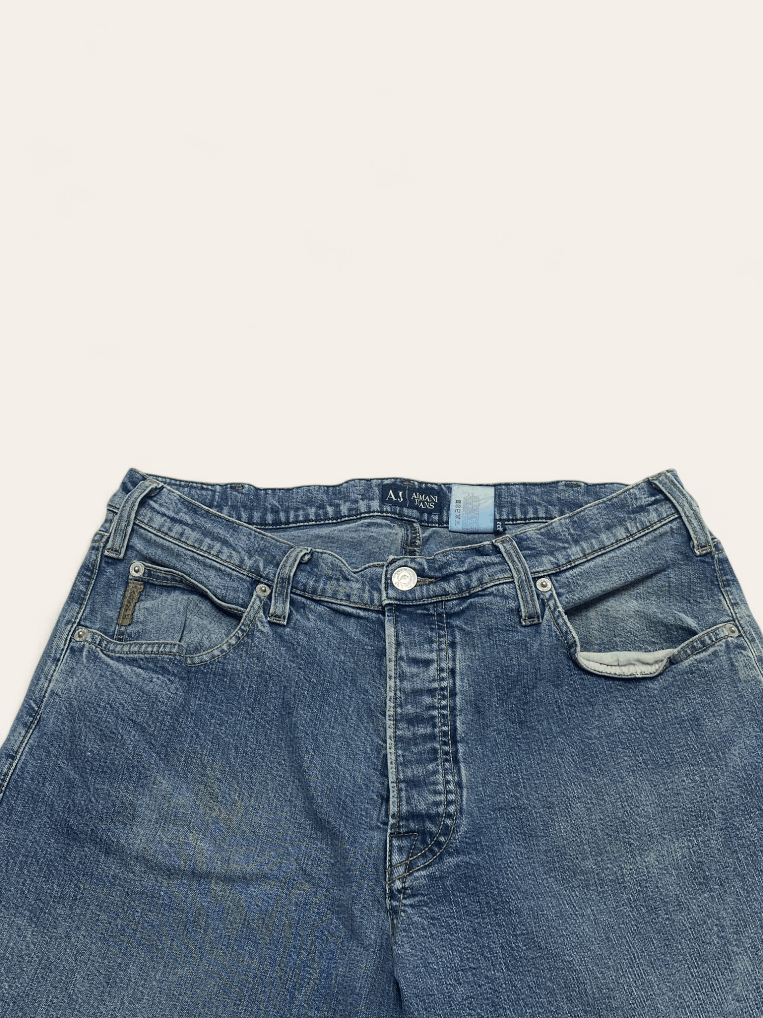 Armani 00s Vintage ARMANI JEANS Light Blue Wash Denim Jeans Y2k Size US 32 / EU 48 - 7 Thumbnail