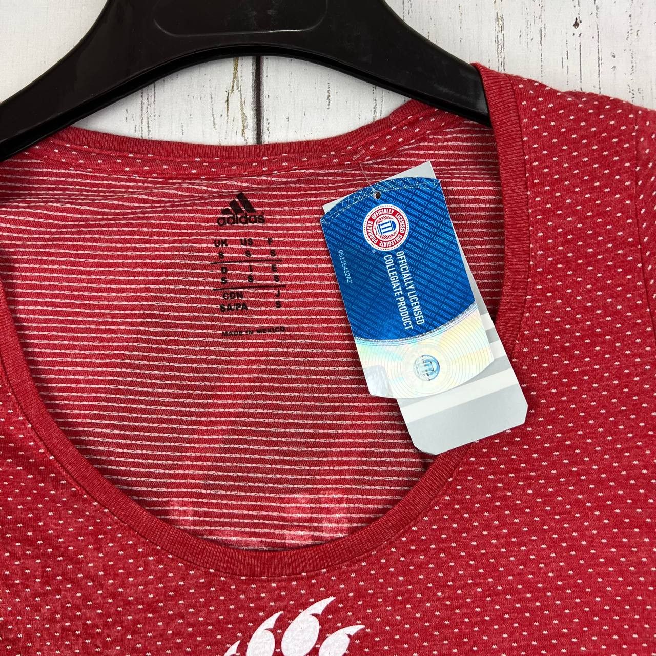 Adidas Cincinnati Bearcats NCAA Small Polka Dot T-Shirt New Women Size S / US 4 / IT 40 - 5 Thumbnail