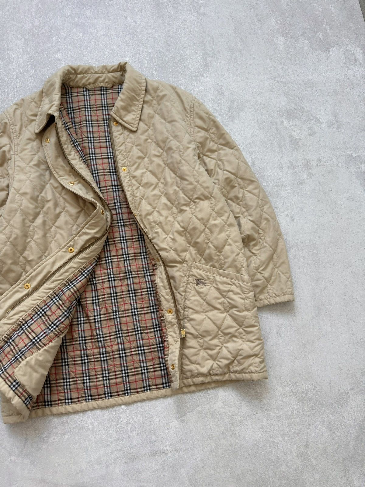 Burberry Vintage Burberrys 90s Nova Check Quilted Coat Jacket Logo Size US L / EU 52-54 / 3 - 3 Thumbnail