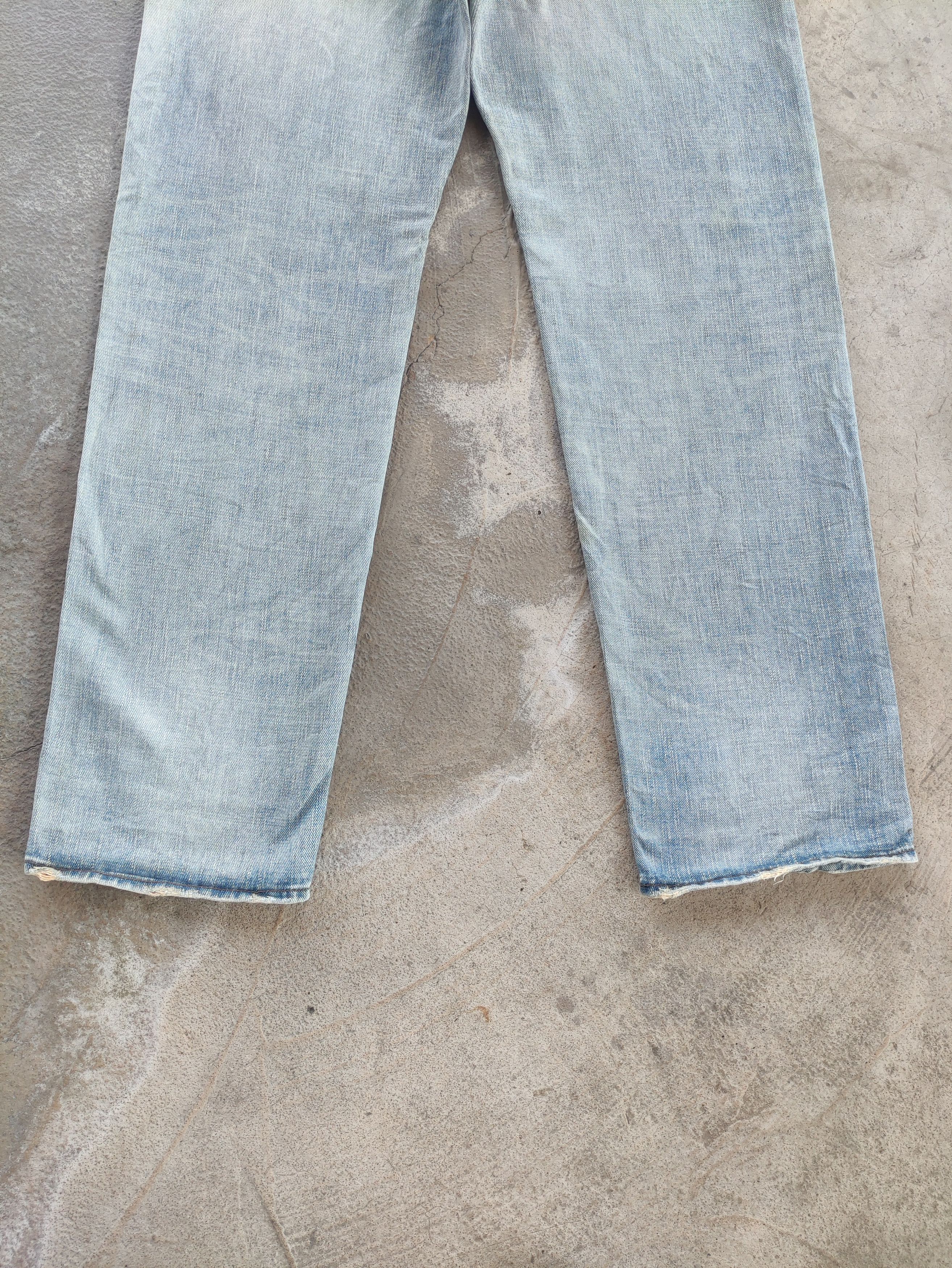 Japanese Brand Vintage Japanese Baggy Jean Distressed Faded Denim Size US 35 - 10 Thumbnail