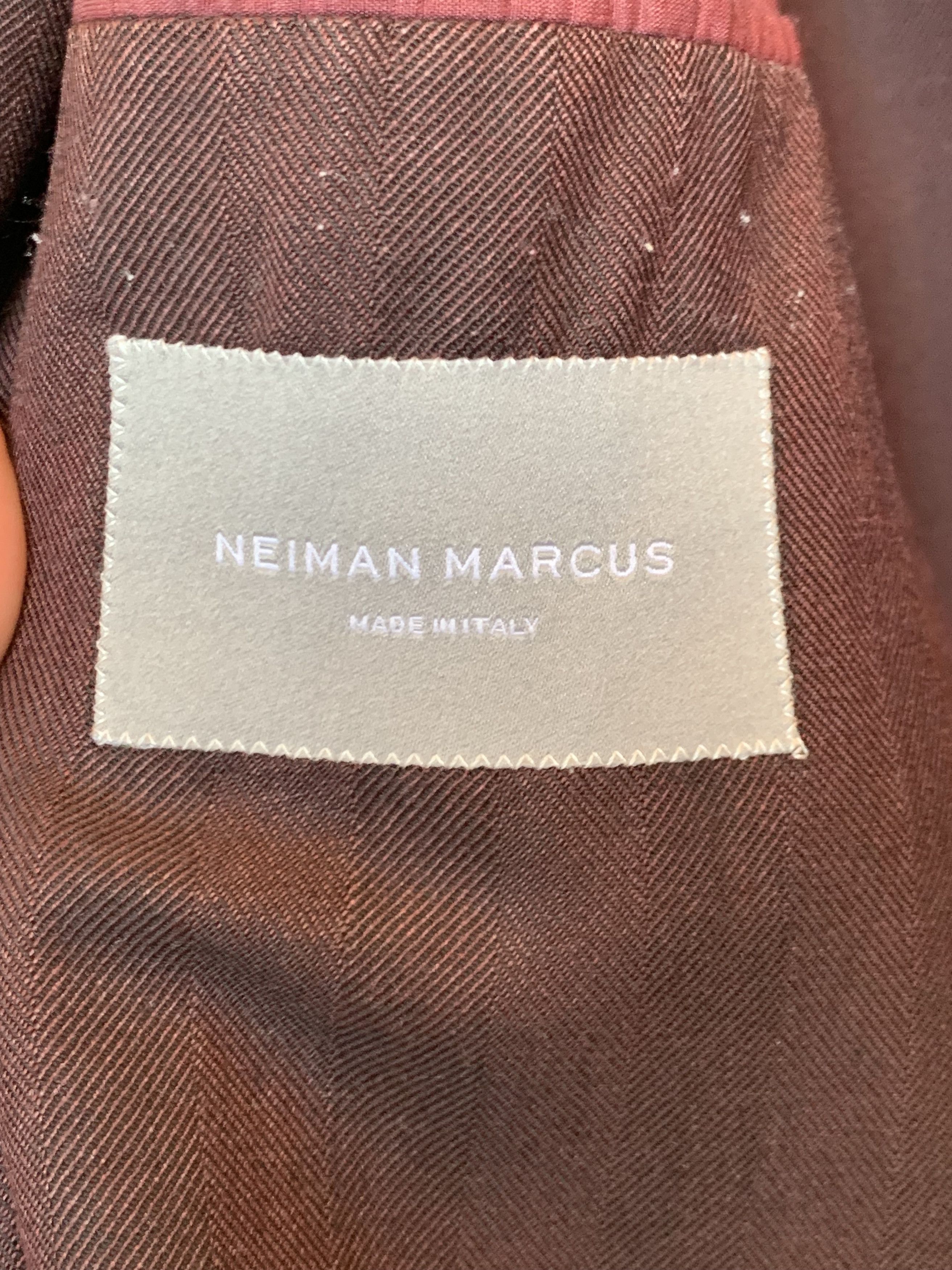 Neiman Marcus Neiman Marcus Burgundy Italian Blazer Size 40R - 6 Thumbnail