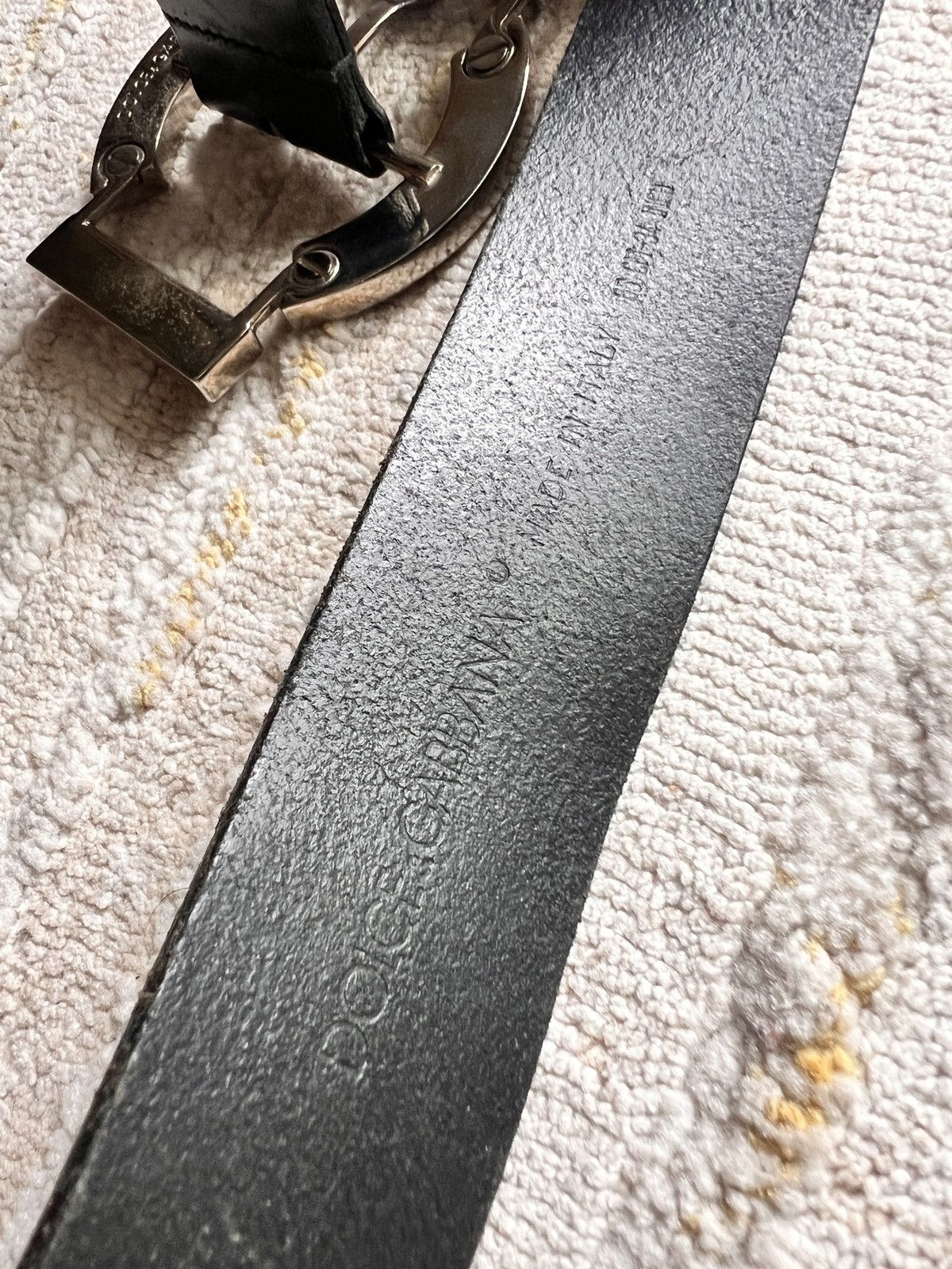 Dolce & Gabbana Dolce & Gabana Made in Italy Black Leather Belt Size 34 - 6 Thumbnail