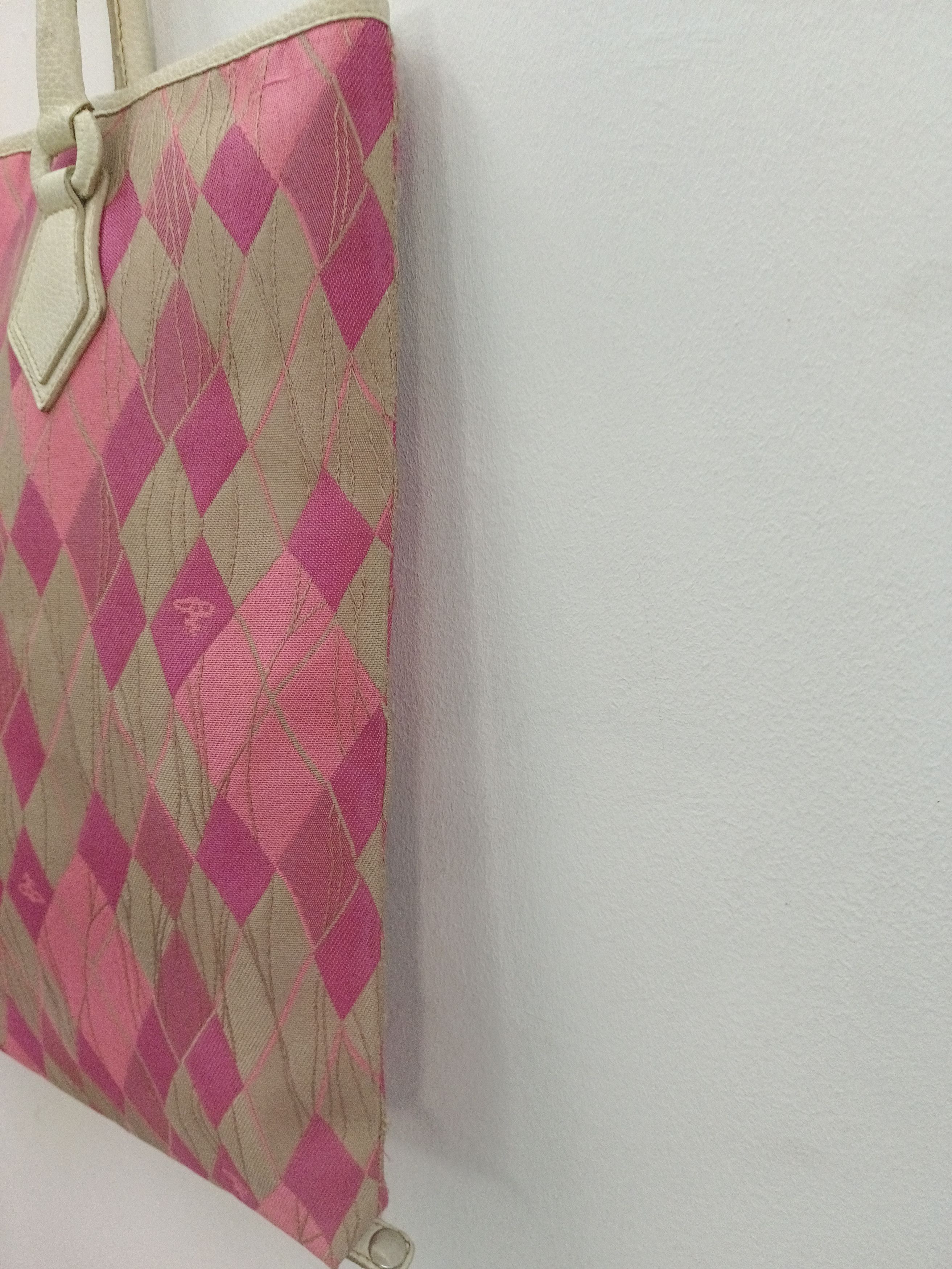 Vivienne Westwood Vintage Vivienne Westwood Pink Argyle Canvas Tote Bag Size ONE SIZE - 4 Thumbnail