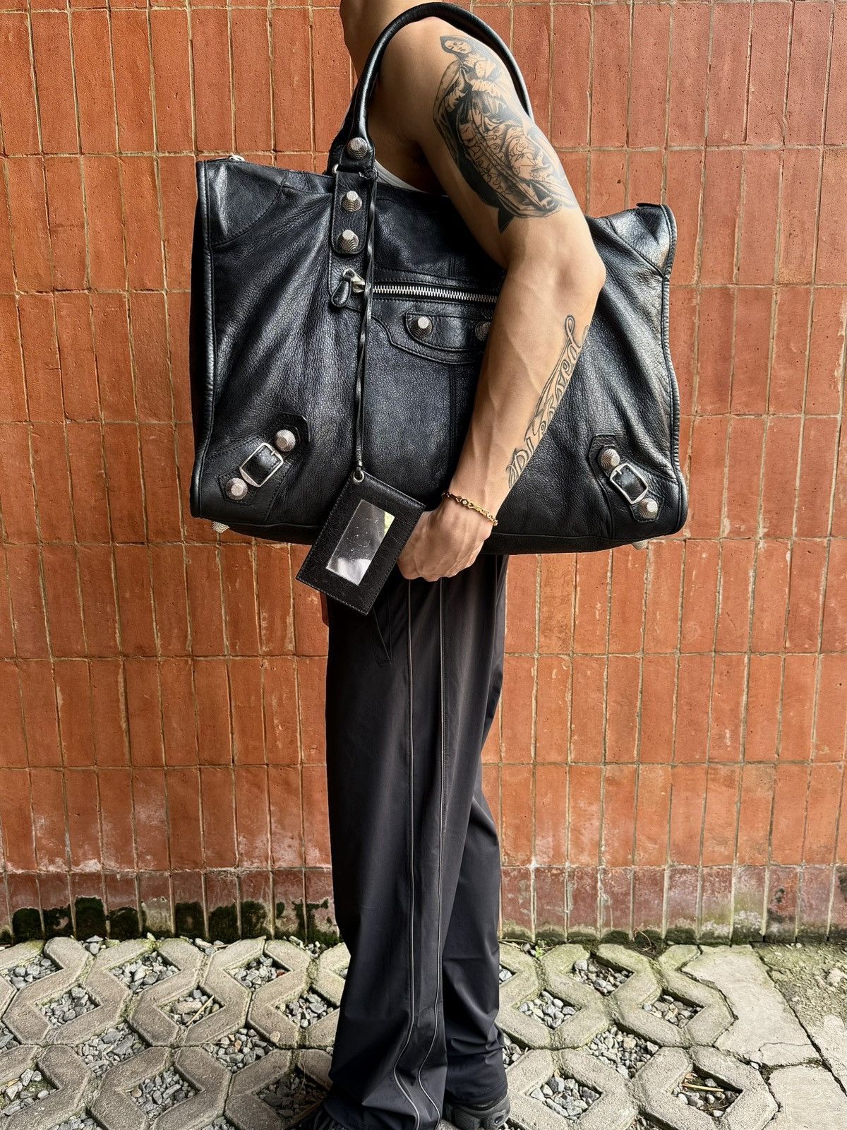 Balenciaga RARE Balenciaga - 2000’s - XL Le City - Lambskin Work Bag Size ONE SIZE - 20 Thumbnail