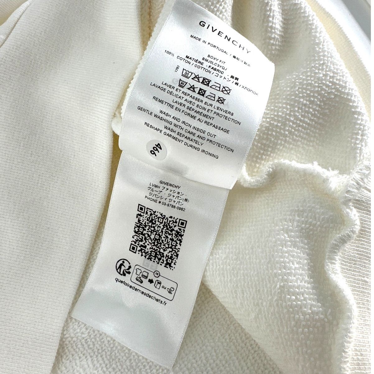 Givenchy GIVENCHY Off White Reverse Fleece Sweatshirt Size S Size S / US 4 / IT 40 - 7 Thumbnail