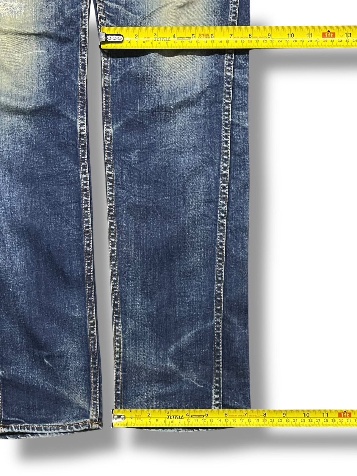 Japanese Brand Flash Report Vintage Japan - Faded Blue Wash Style Jeans Size US 35 - 16 Thumbnail
