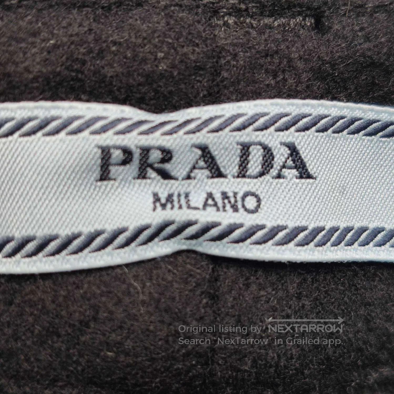 Prada Prada Wool Blend Black Straight. Size 35" - 5 Thumbnail