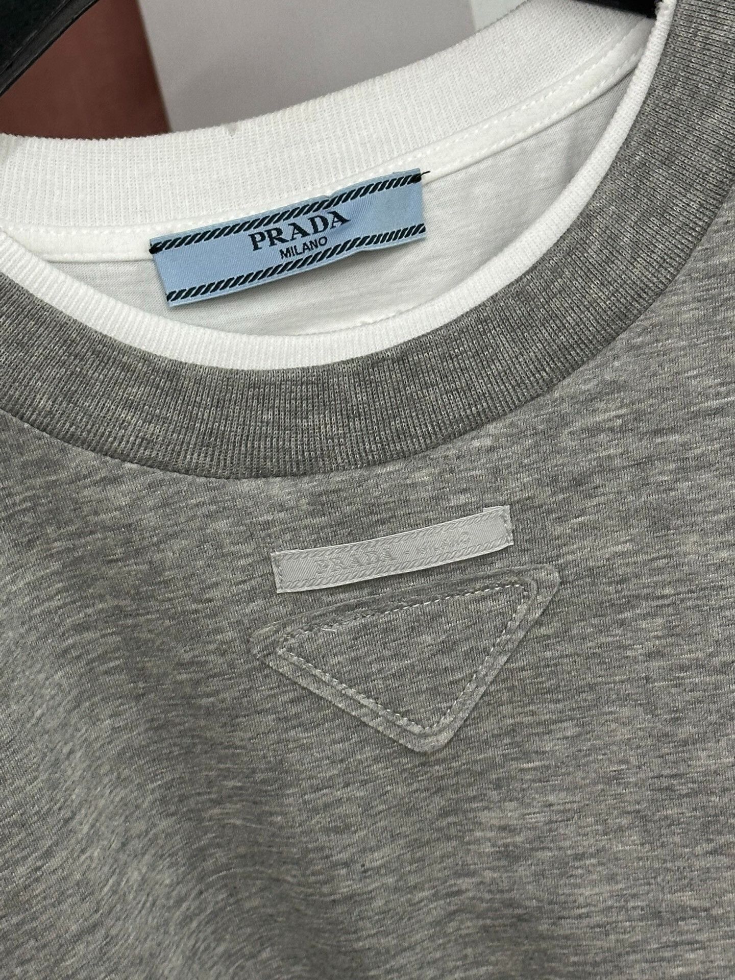 Prada gray long sleeve t-shirt from Prada Size US M / EU 48-50 / 2 - 2 Thumbnail