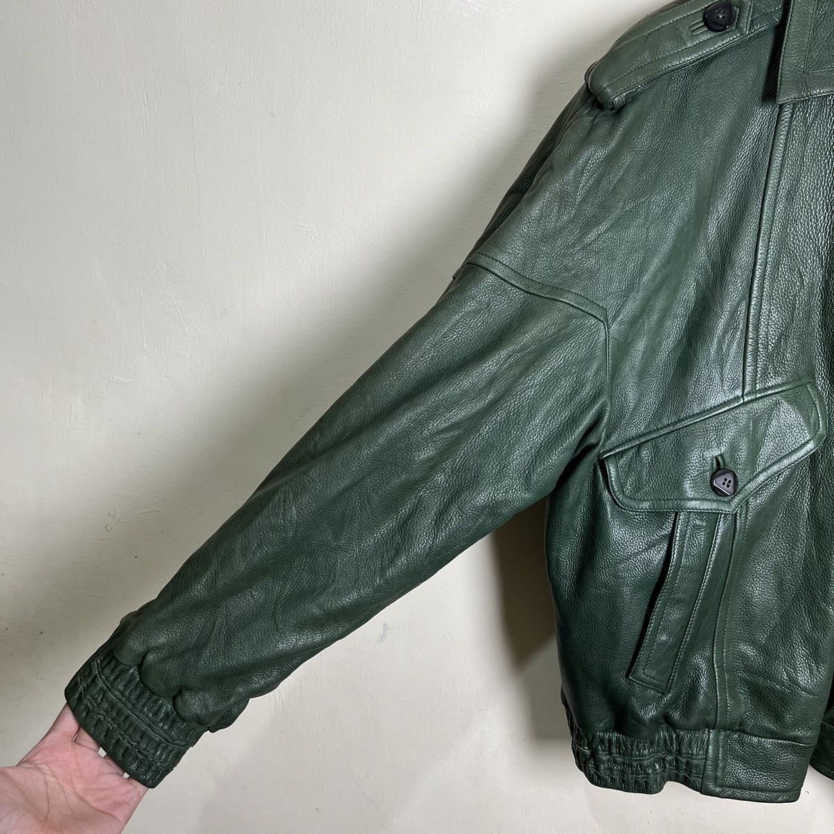 Zilli Vintage Zilli France Odessa Green Deerskin Leather Jacket Size US XXL / EU 58 / 5 - 4 Thumbnail