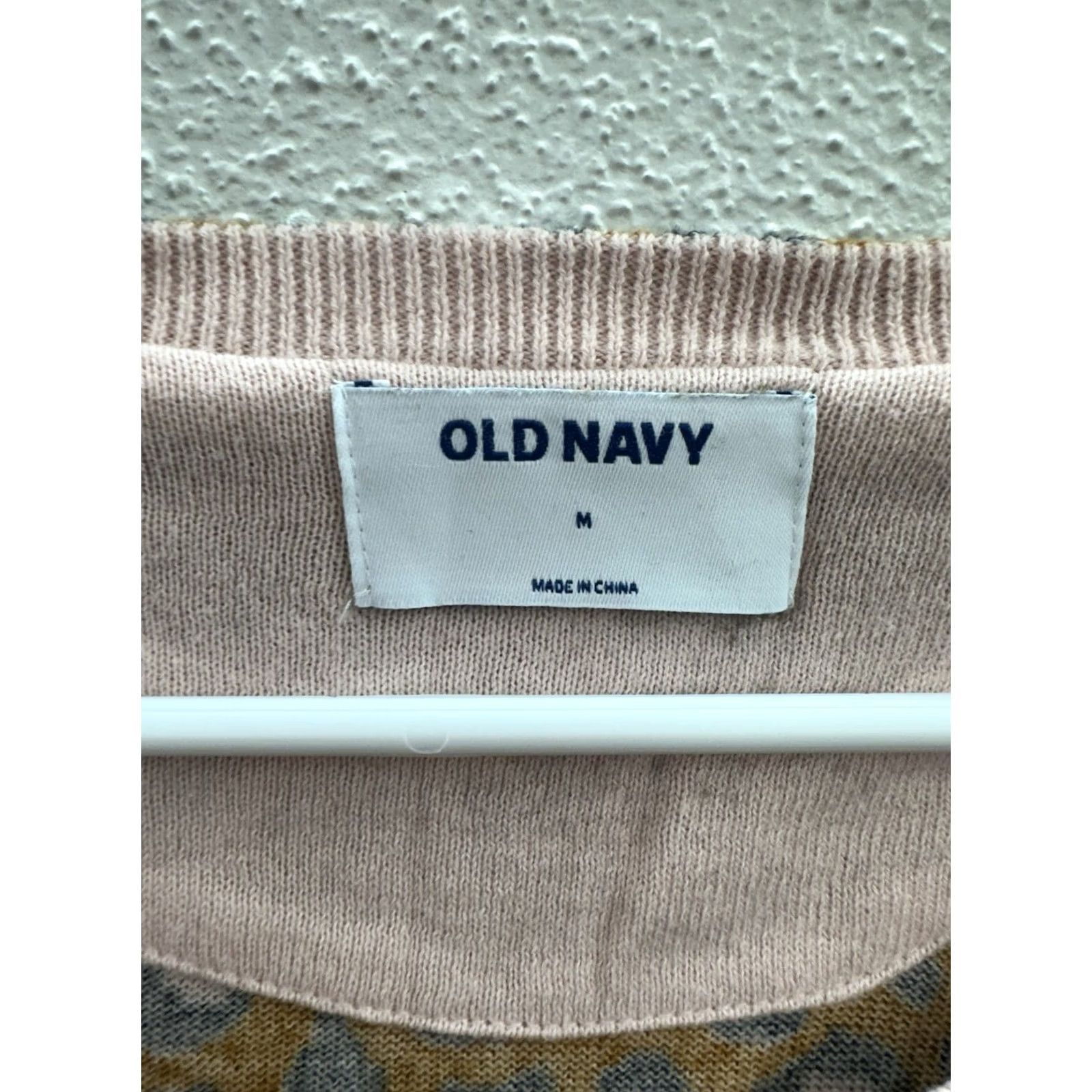 Old Navy Old Navy Cardigan Shirt Womens Brown Animal Print Button Up Long Sleeve Size M Regular Knit 100% Cotton Mens? Size M / US 6-8 / IT 42-44 - 4 Thumbnail
