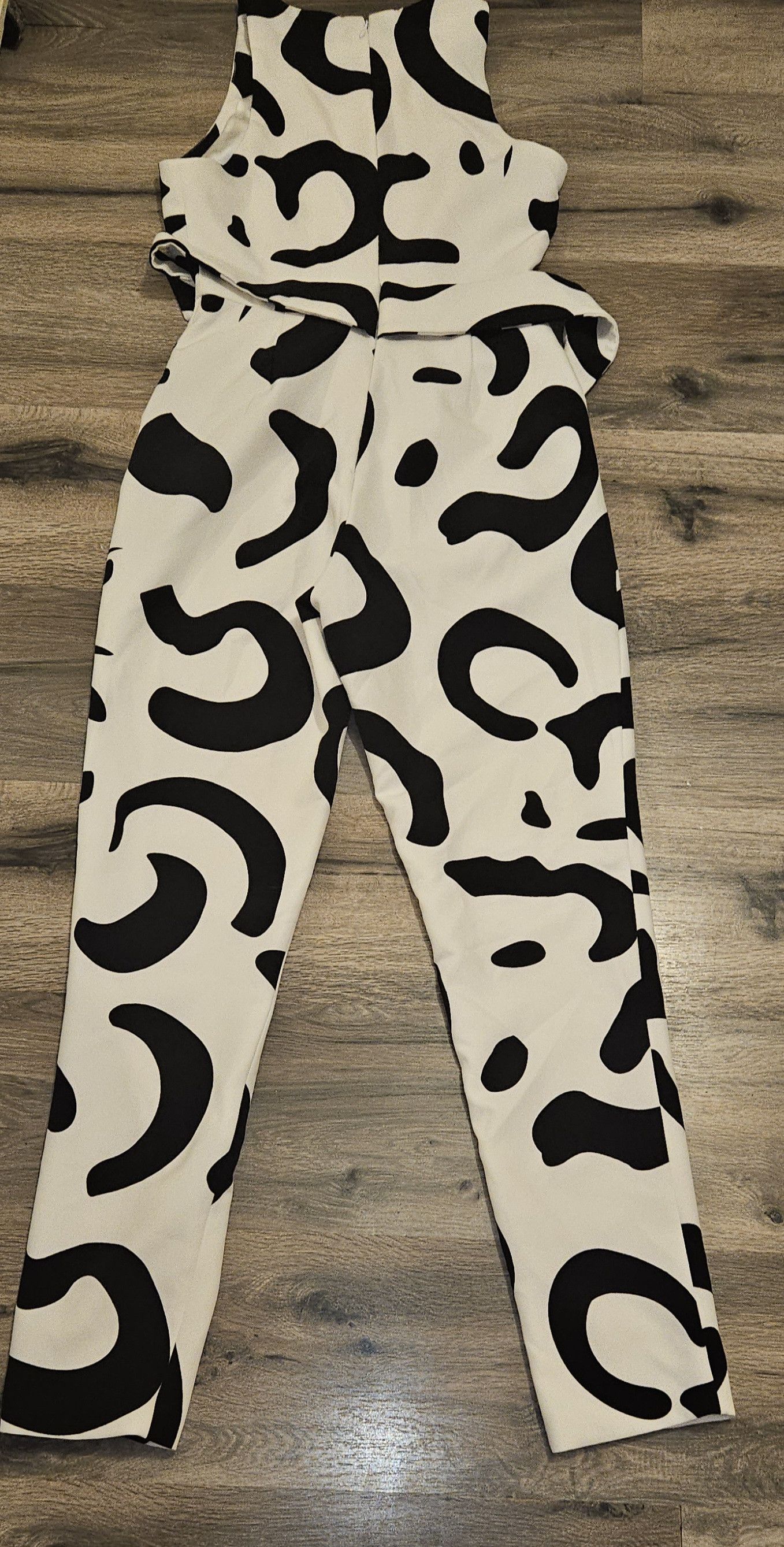 Other Lavish Alice Womens Monochrome Abstract Print Jumpsuit 4 US Size 27" / US 4 / IT 40 - 3 Thumbnail