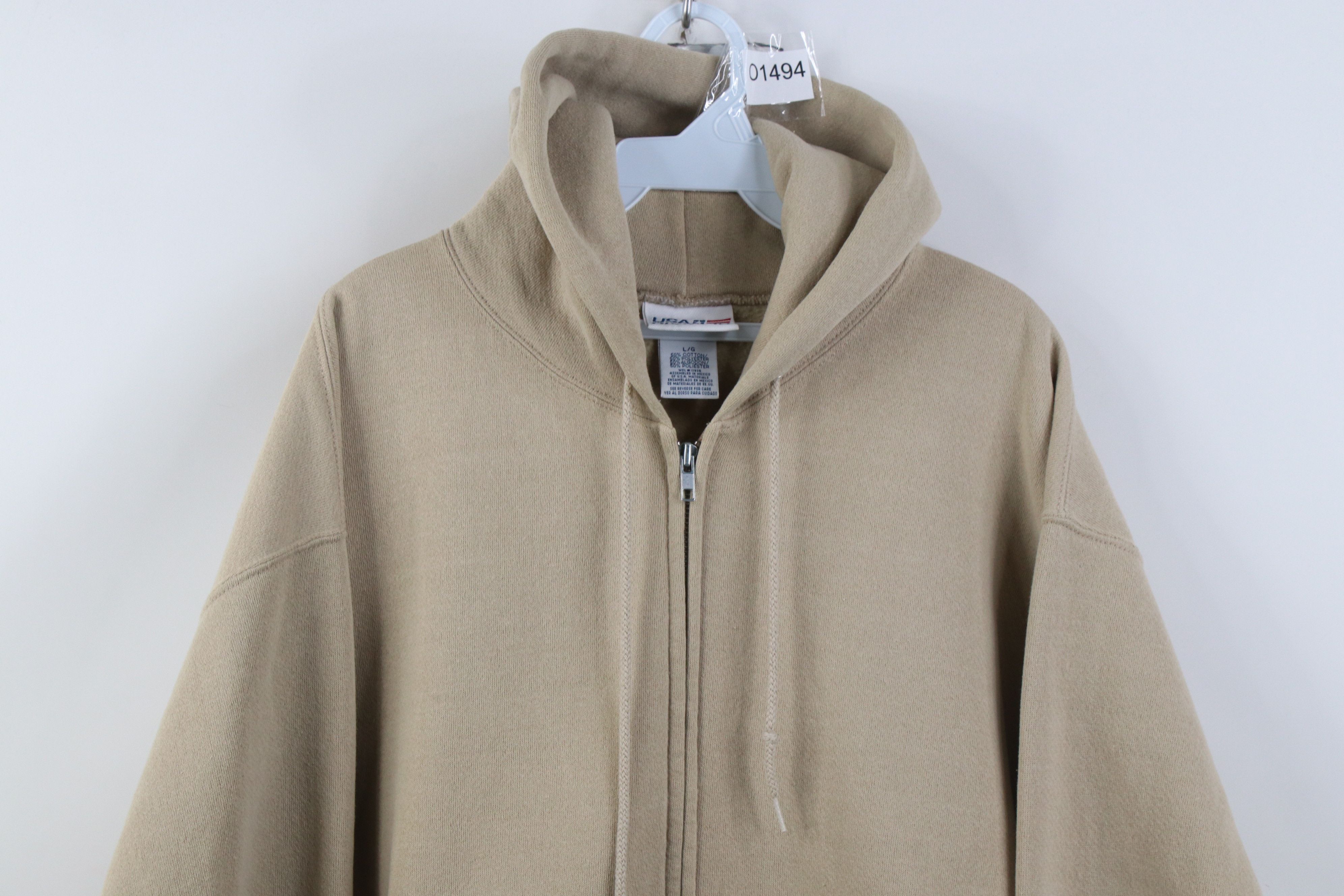 Vintage Vintage 90s USA Olympics Hoodie Sweatshirt Oatmeal Brown Size US L / EU 52-54 / 3 - 2 Thumbnail