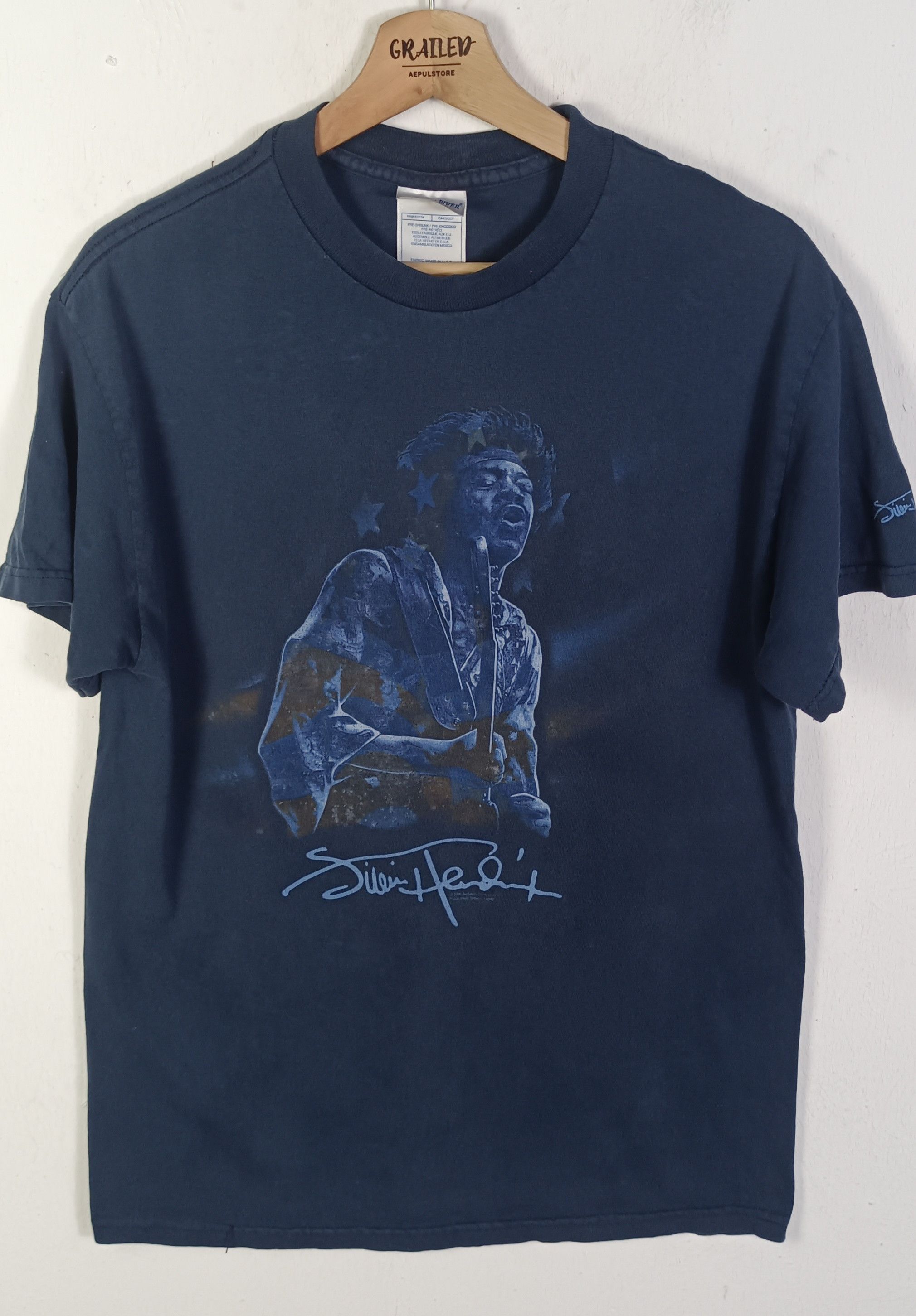 Band Tees Rare 🔥 Vintage Tennessee River Jimi Hendrix 2005 Guitarist Size US M / EU 48-50 / 2 - 3 Thumbnail