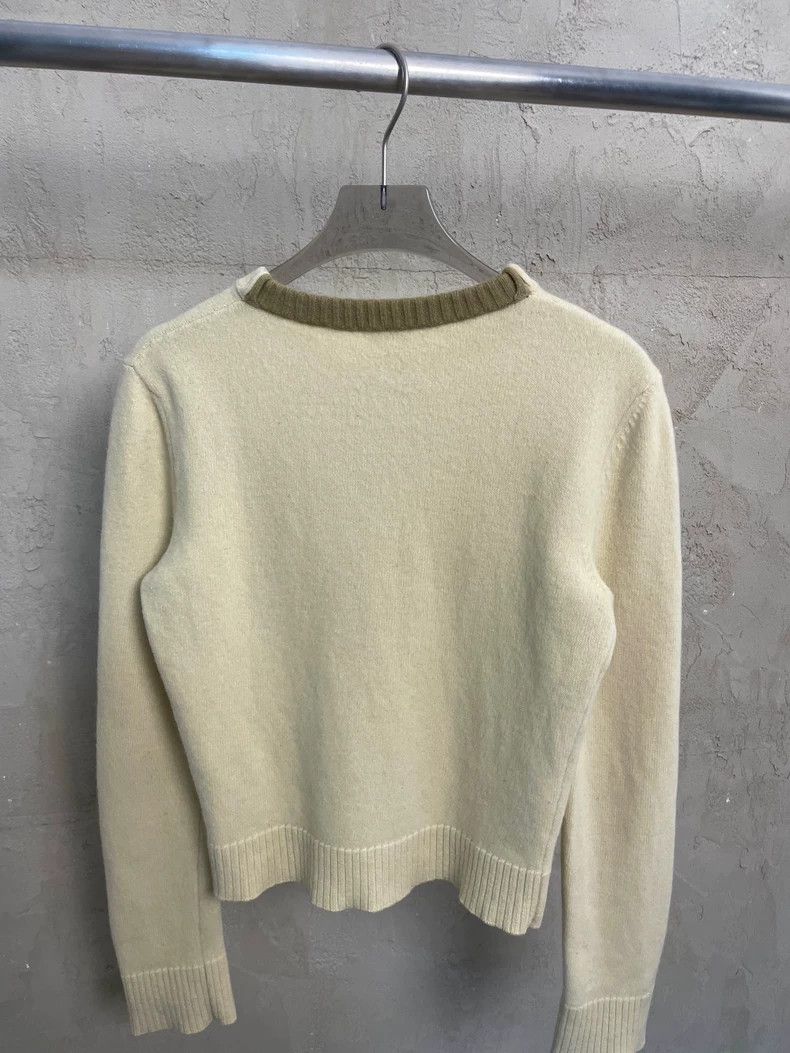 Loewe loewe Beige embroidered small logo round-neck wool sweater Size US S / EU 44-46 / 1 - 4 Thumbnail