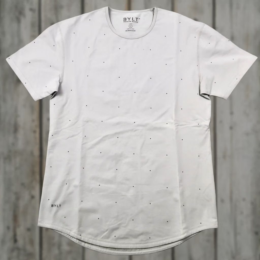 Asics BYLT Premium Basics Lux T Shirt Mens L Gray Short Sleeve Crew Neck Stretch Polka Dot Tee Size US L / EU 52-54 / 3 - 1 Thumbnail