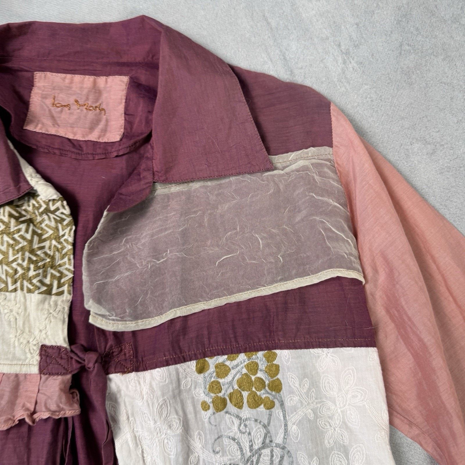 Vintage Ian Mosh Women Blouse Avant Garde Patchwork Size 3 Size M / US 6-8 / IT 42-44 - 9 Thumbnail