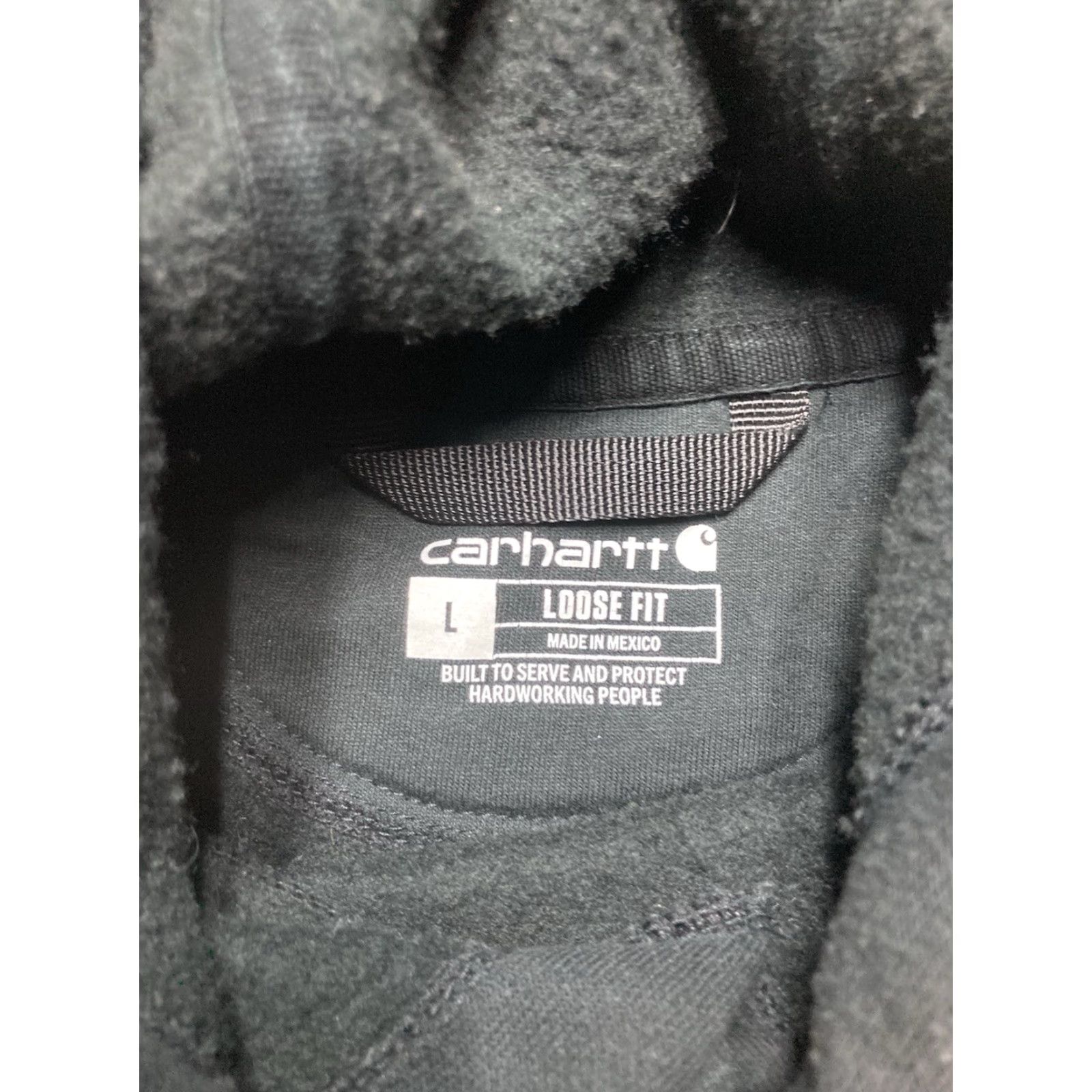 Carhartt Carhartt Hoodie Sweatshirt K288 Black Distressed Faded Loose Fit Large Mens Size US L / EU 52-54 / 3 - 6 Thumbnail