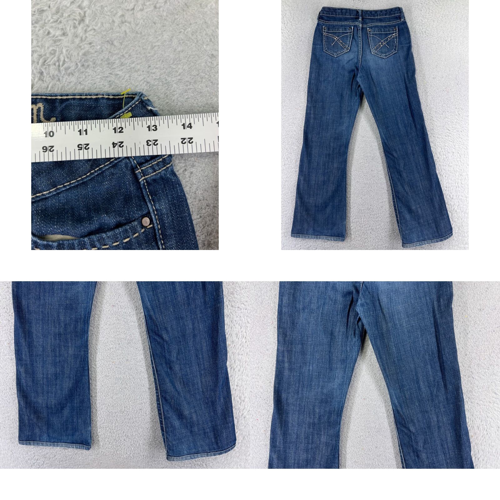 Gap GAP Jeans Womens 25 Blue Denim Straight Leg Cotton Blend Stretch 25x25 Vintage City 5-Pocket Womens Jeans Size 42" / US 20 - 9 Thumbnail
