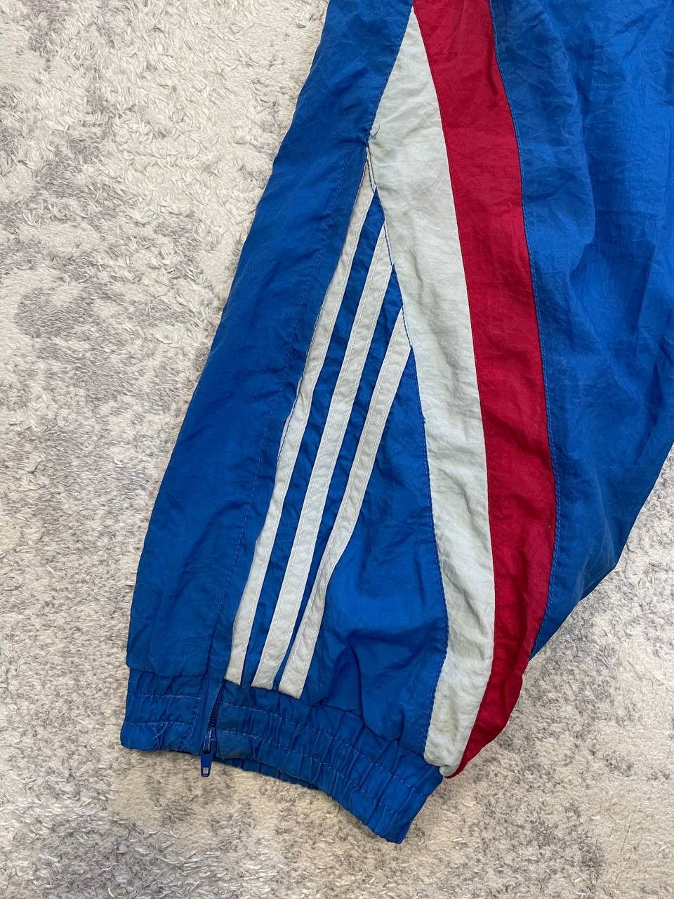 Adidas Men's Adidas Nylon Sweatpants, Blue, Windbreakers 90s Size L Size US 34 / EU 50 - 7 Thumbnail