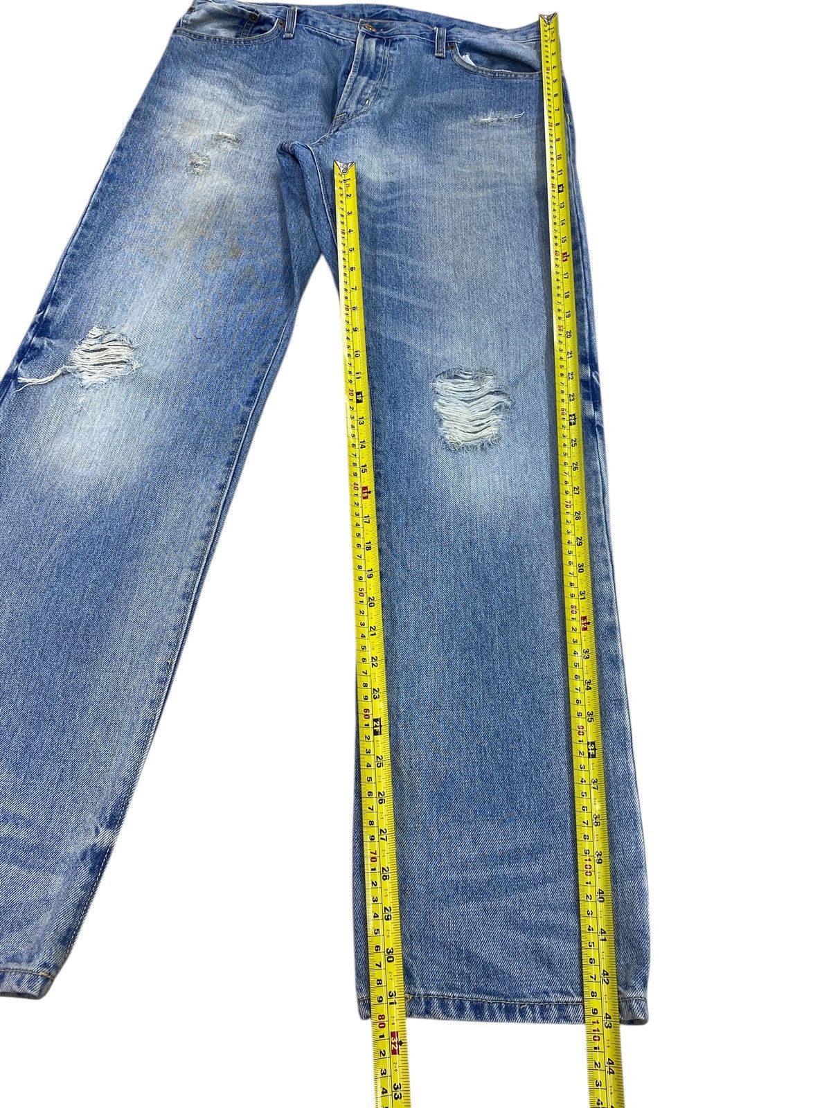 GU GU Faded Blue Wash Ripped Style Skinny Jeans Size US 36 / EU 52 - 8 Thumbnail