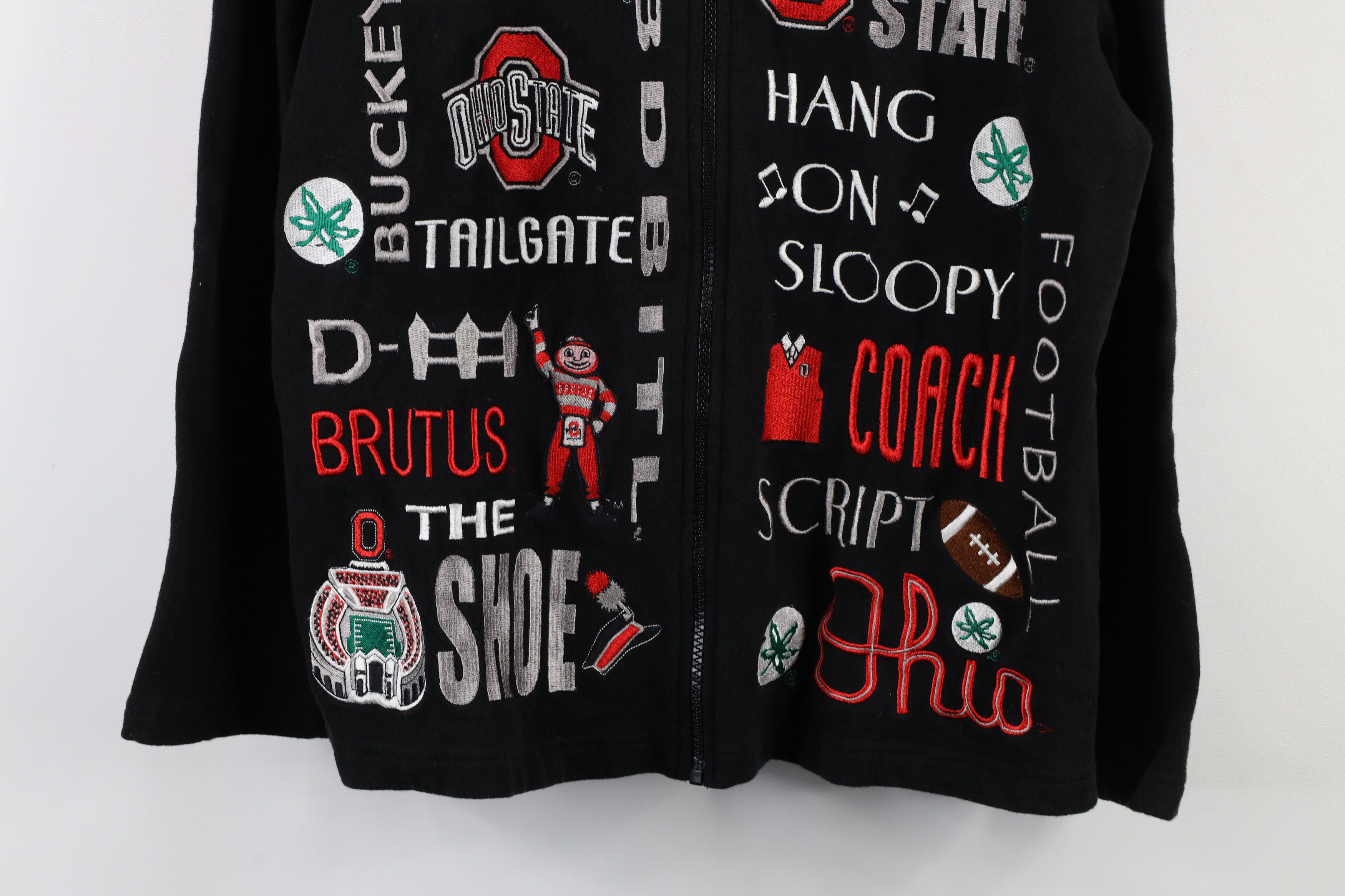 Vintage Vintage 90s Ohio State University Football Full Zip Hoodie Size XL / US 12-14 / IT 48-50 - 3 Thumbnail