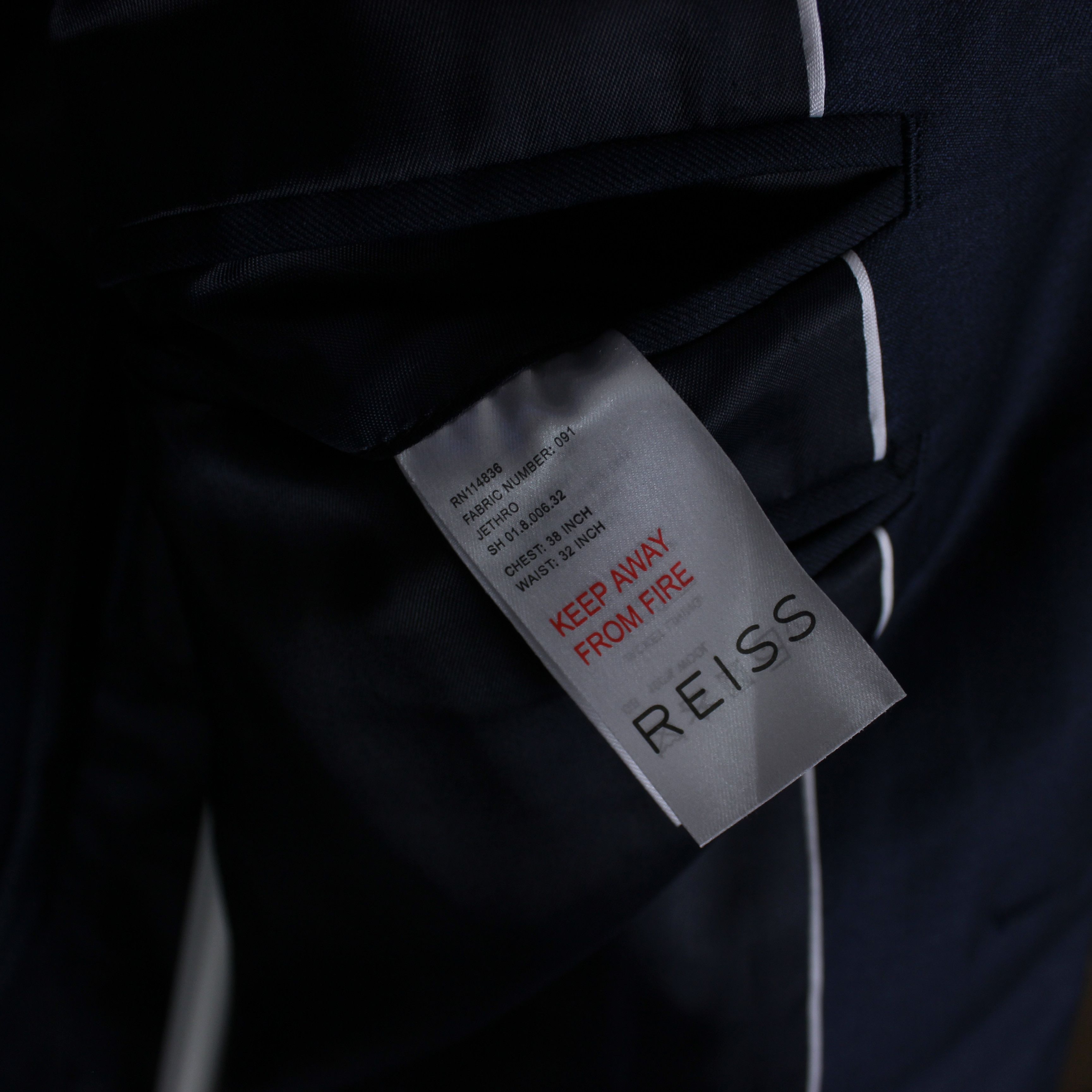 Reiss Reiss blazer men wool 38 inch 32 waist gray blue Size 38R - 7 Thumbnail