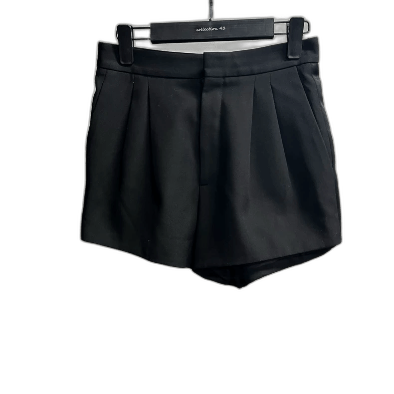 Saint Laurent Paris Saint Laurent Black Casual Pleated Shorts Size US 38 / EU 54 - 1 Thumbnail