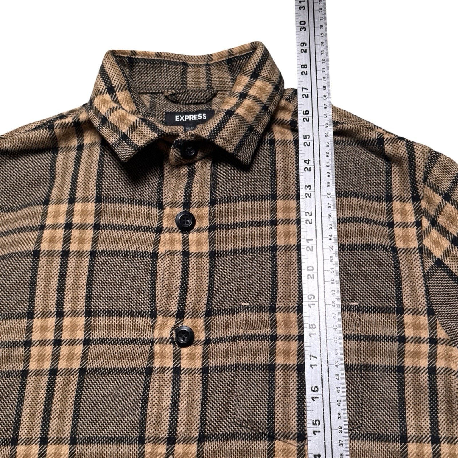 Express Express Yellow Black Plaid Flannel Shirt S Burberry Check Size US S / EU 44-46 / 1 - 5 Thumbnail