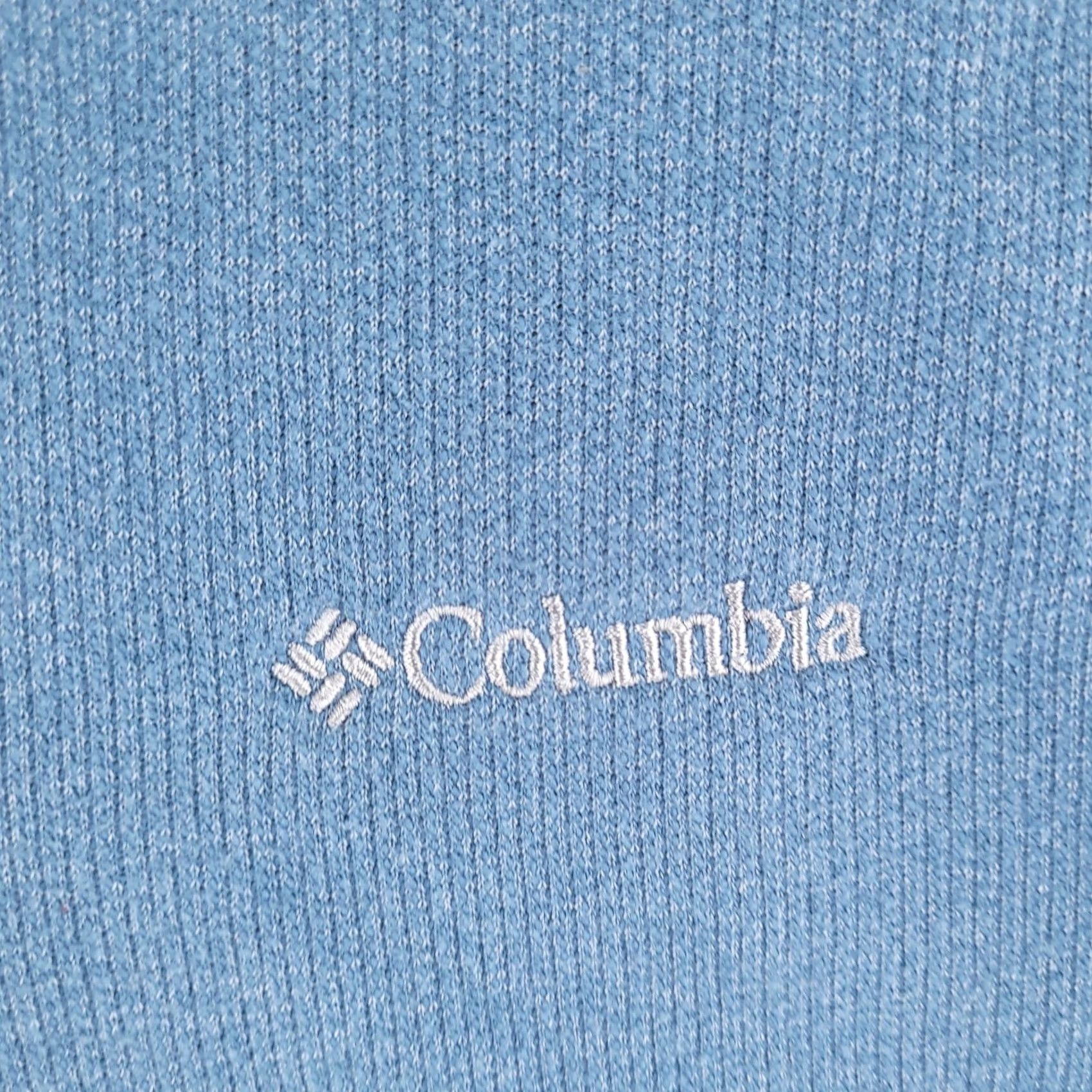 Vintage Columbia Sweatshirt Mens Large Blue Henley Knit Pullover Sweater Size US L / EU 52-54 / 3 - 2 Thumbnail