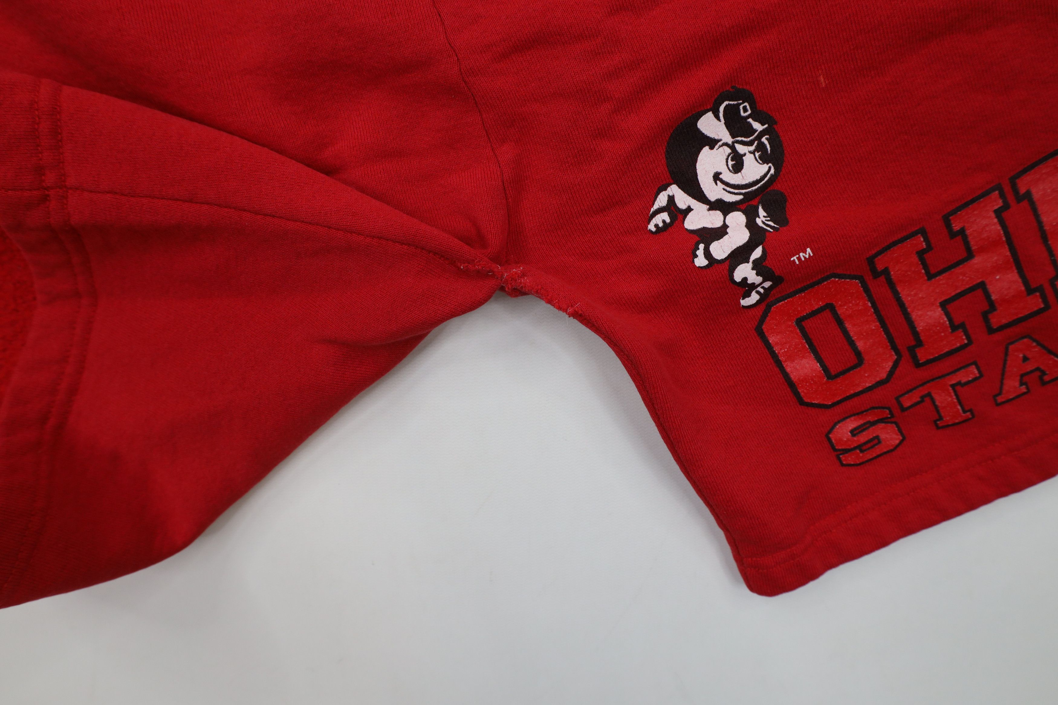 Vintage Vintage 90s Ohio State University Sweatpants Shorts Red USA Size US 34 / EU 50 - 5 Thumbnail