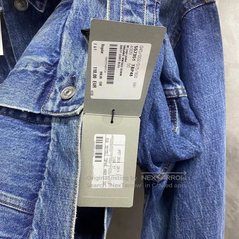 Balenciaga Balenciaga Blue Logo Denim Jacket. Size US S / EU 44-46 / 1 - 3 Thumbnail