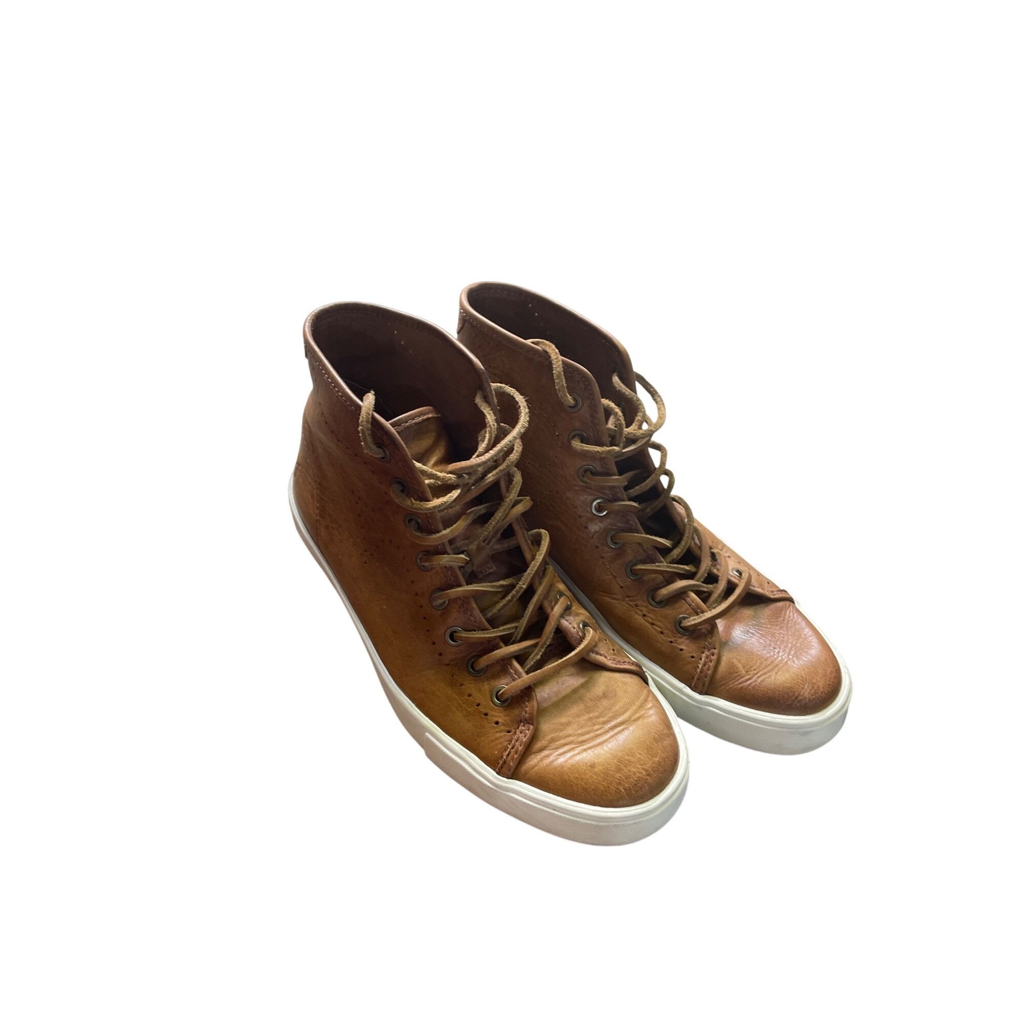 Frye Frye Mens Brown Leather High Top Sneakers Shoes Size 9.5 SKU Size US 9.5 / EU 42-43 - 14 Thumbnail