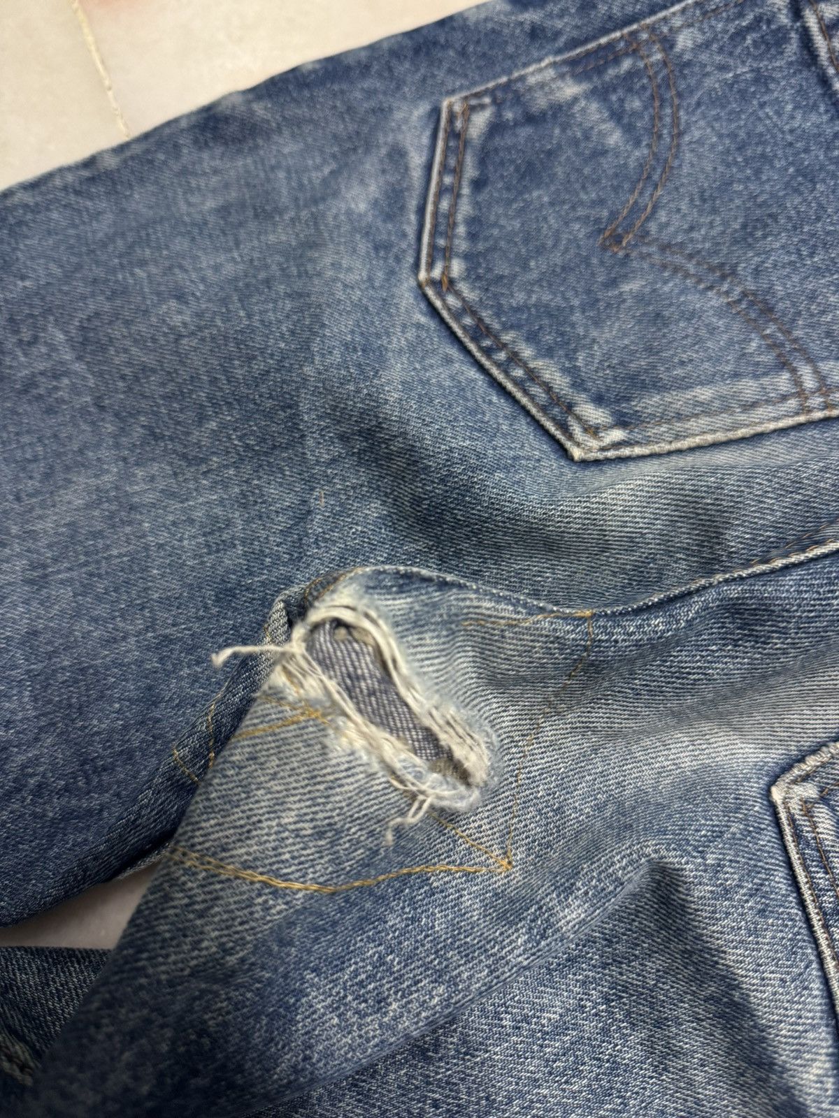 Levi's 💥INSANE💥VINTAGE Y2K LEVIS SAND WASHED DISTRESSED ORANGE TAB Size US 29 - 20 Thumbnail