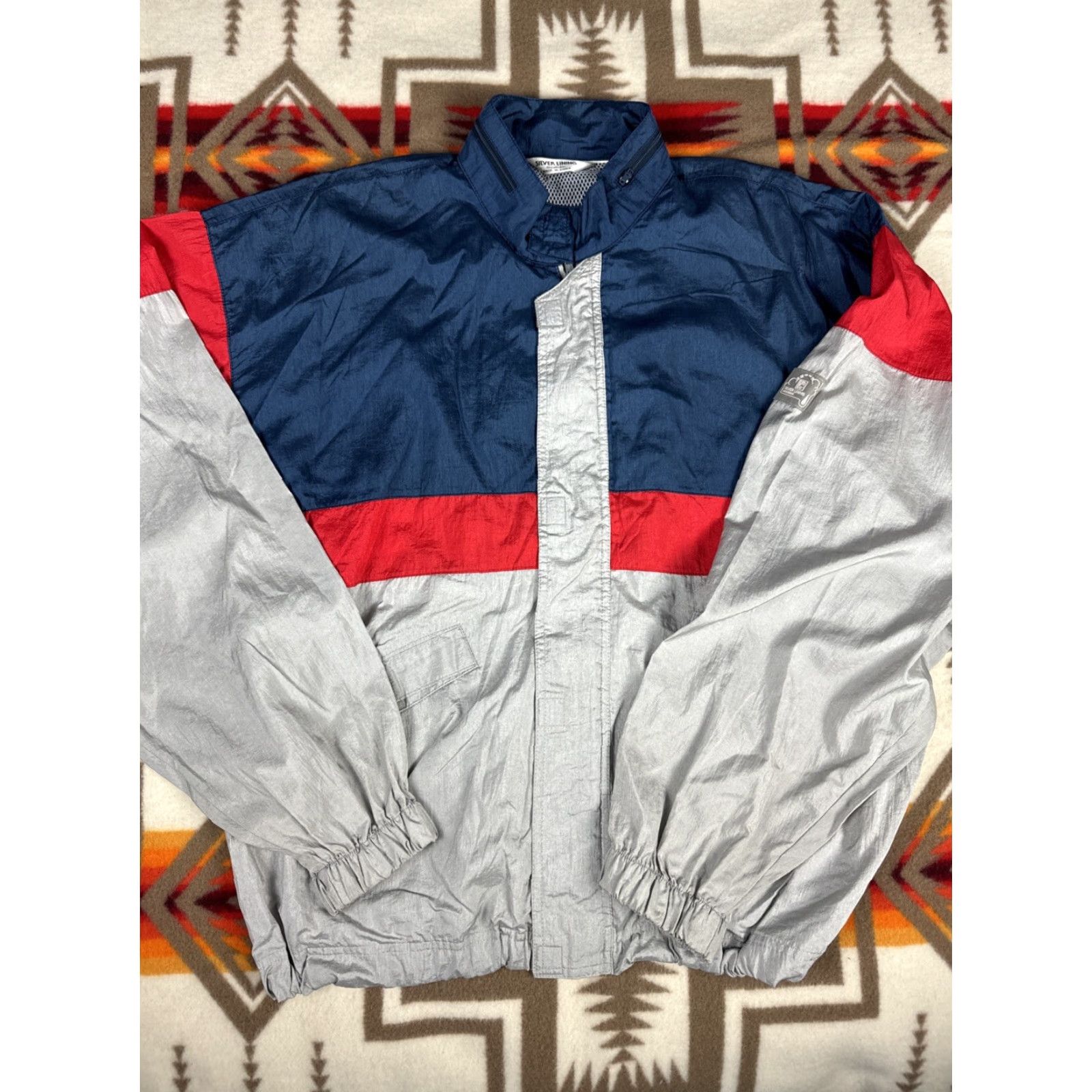 Vintage VINTAGE Silver Lining Breathable Windbreaker Jacket L Men 90s Silver Windbreaker Bonner Light 90s L Mens Size US L / EU 52-54 / 3 - 2 Thumbnail
