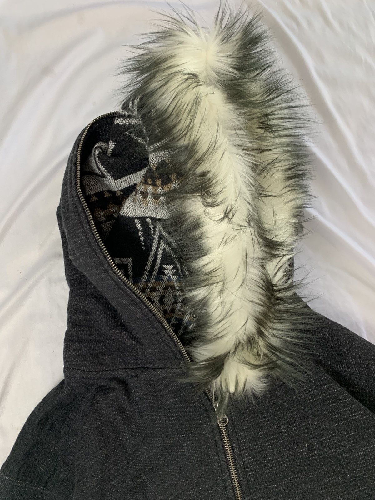 Le Grande Bleu (L.G.B.) Fur hoodie japanese style I L L S double layer Size US L / EU 52-54 / 3 - 4 Thumbnail