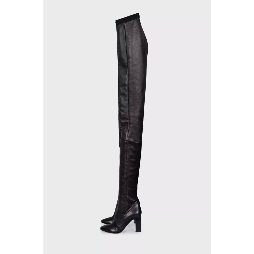 Tamara Mellon Tamara Mellon Black Leather Knee-High Boots - Size 39 Size US 8 / IT 38 - 2 Thumbnail