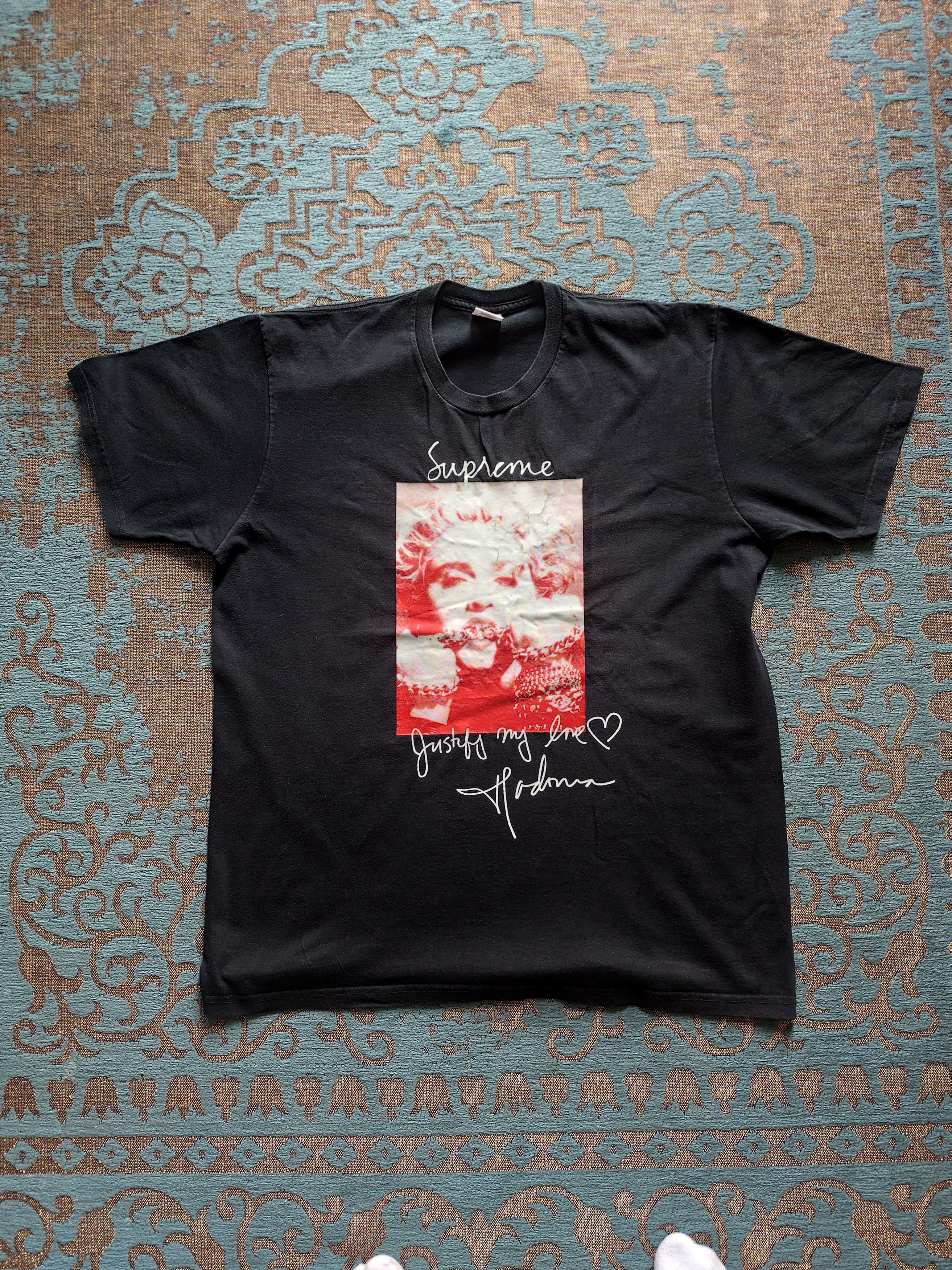 Supreme Black Supreme Madonna Tee | Grailed