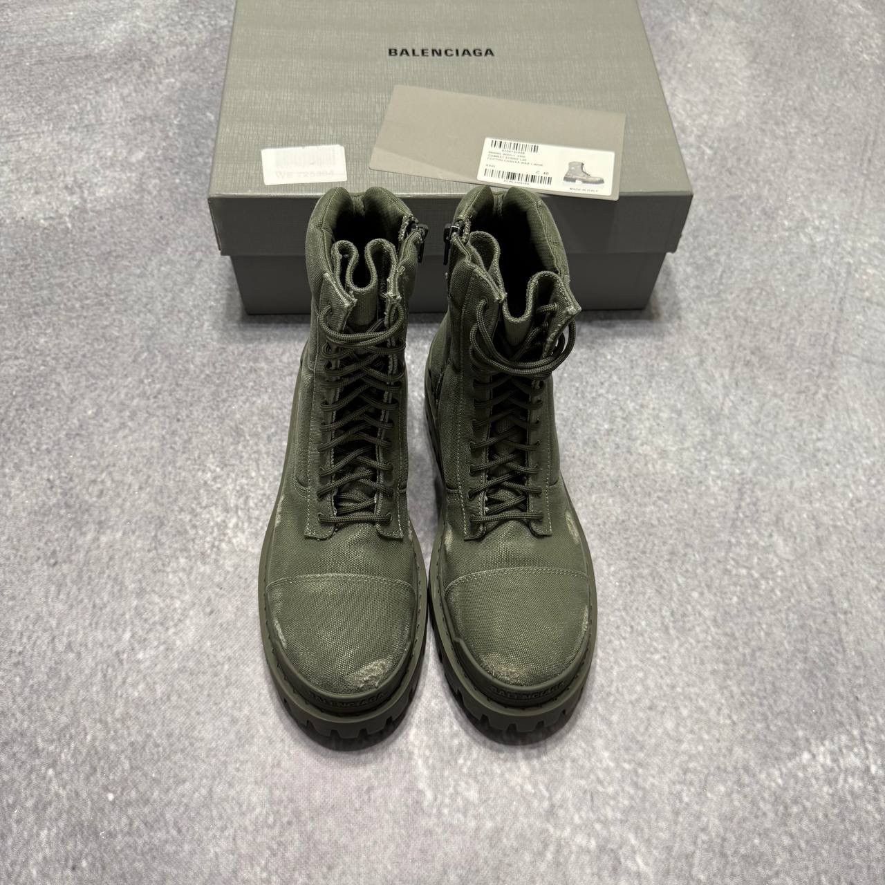 Balenciaga Balenciaga Combat Strike Boot “Worn-Out Khaki” Size US 7 / EU 40 - 3 Thumbnail