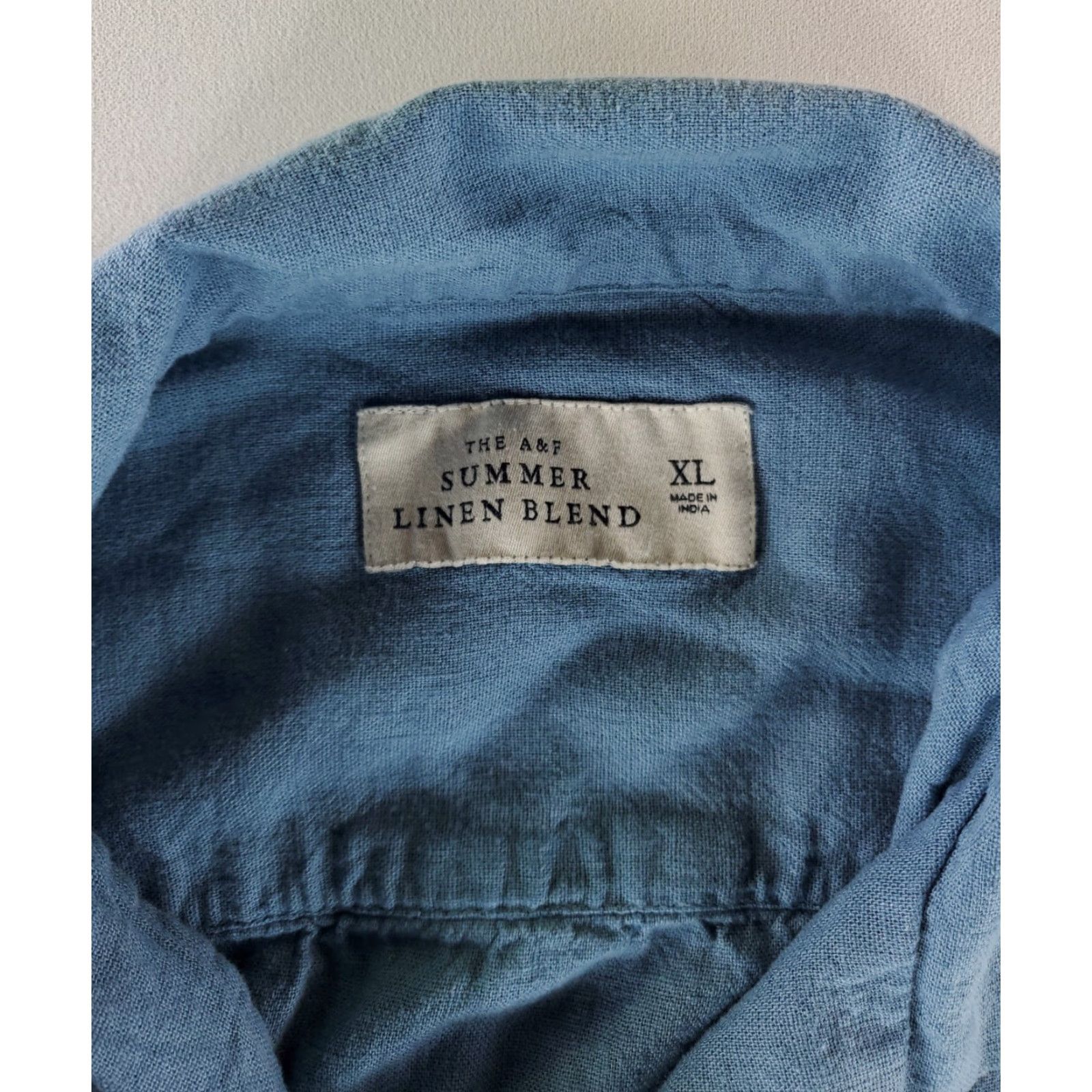 Abercrombie & Fitch VINTAGE Abercrombie & Fitch Summer Linen Blend Button Up Shirt Short Sleeve Blue Mens XL Size US XL / EU 56 / 4 - 2 Thumbnail