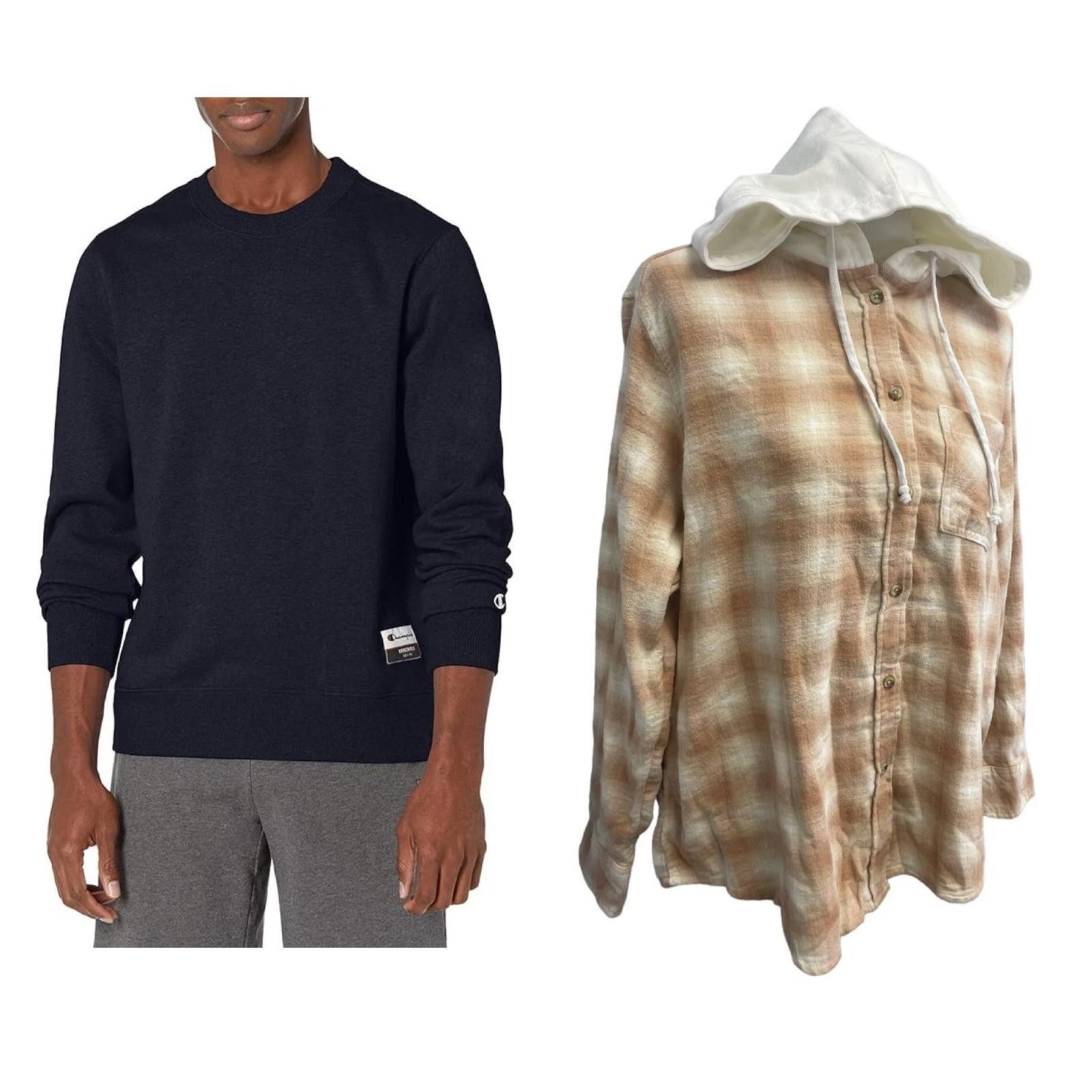 Champion New Champion Unisex Medium Sweatshirt w Bonus Flannel Hoodie Size S / US 4 / IT 40 - 1 Thumbnail