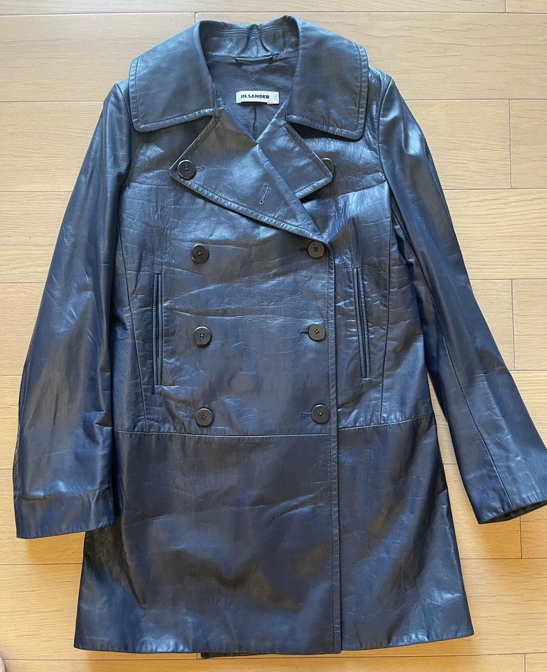 Jil Sander Jil Sander Leather Coat Size XXS / US 00 / IT 34 - 1 Thumbnail
