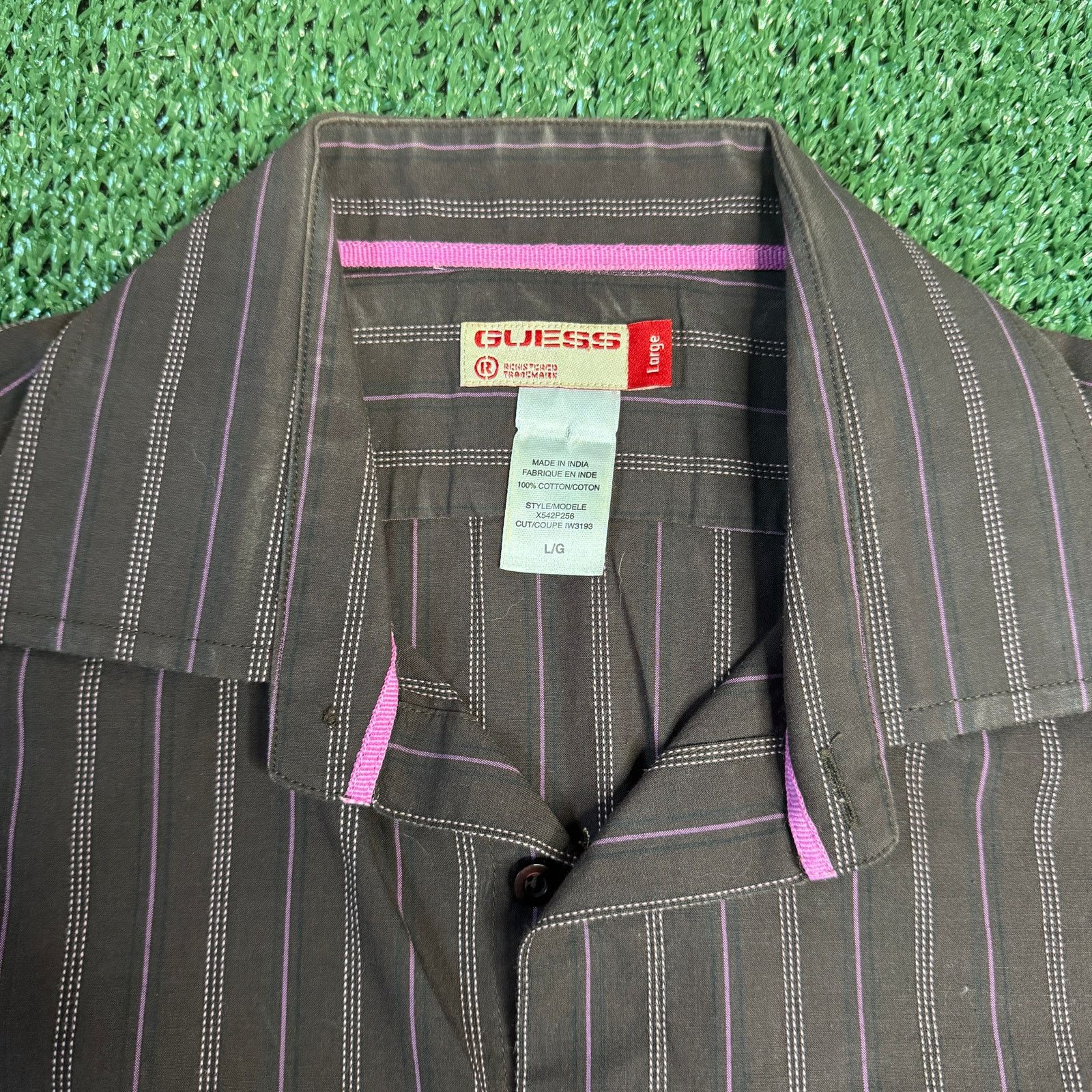 Guess Y2K Guess by Marciano Embroidered Pinstripe Shirt – L Size US L / EU 52-54 / 3 - 1 Thumbnail