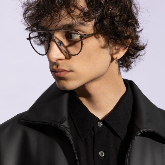 Valentino Valentino V-STUD-II VLX-133B Eyeglasses Black Rhodium 59mm Size ONE SIZE - 6 Thumbnail