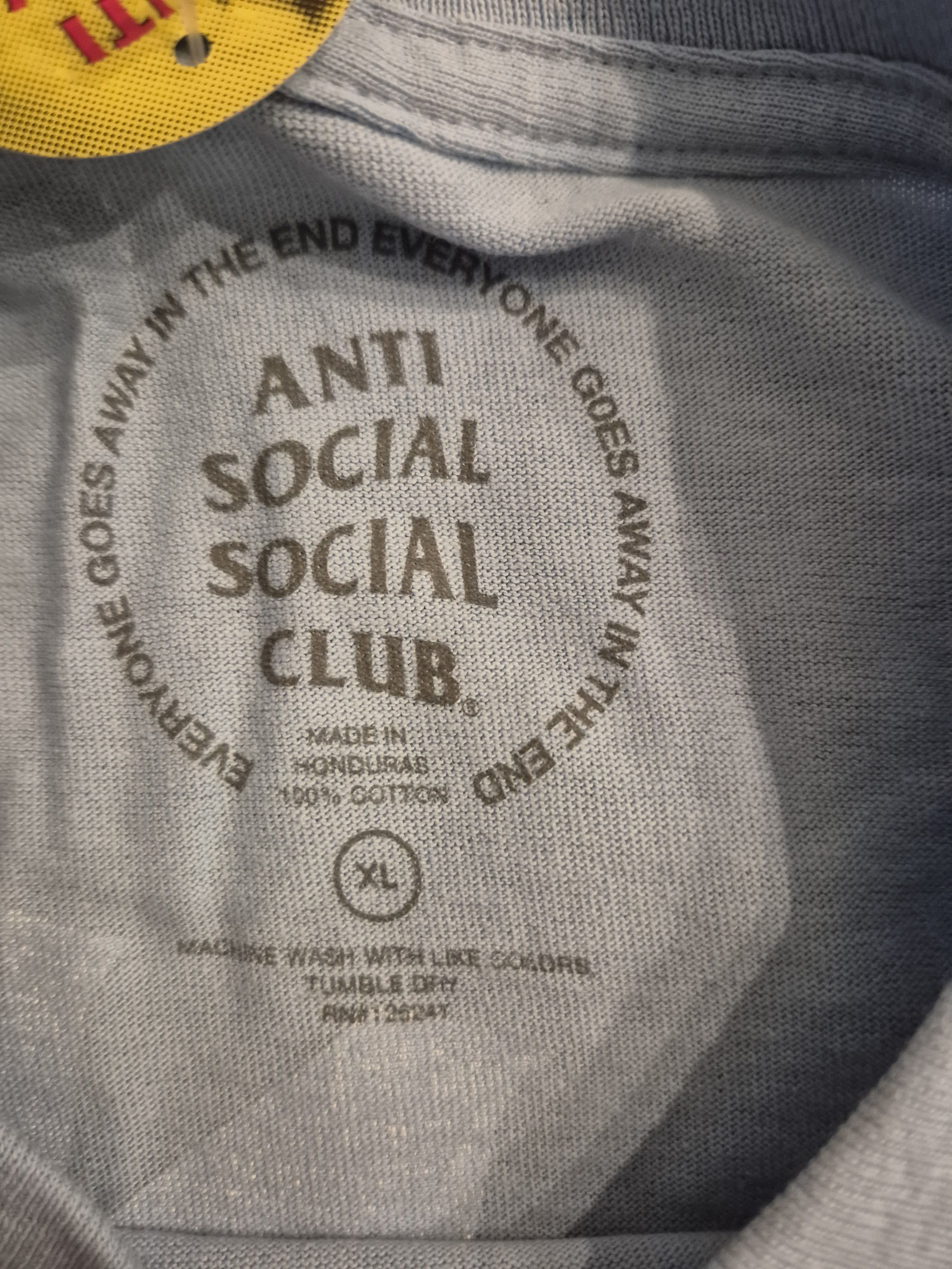 Anti Social Social Club Anti Social Social Club Size XL Light Blue Tee BNWT Size US XL / EU 56 / 4 - 4 Thumbnail