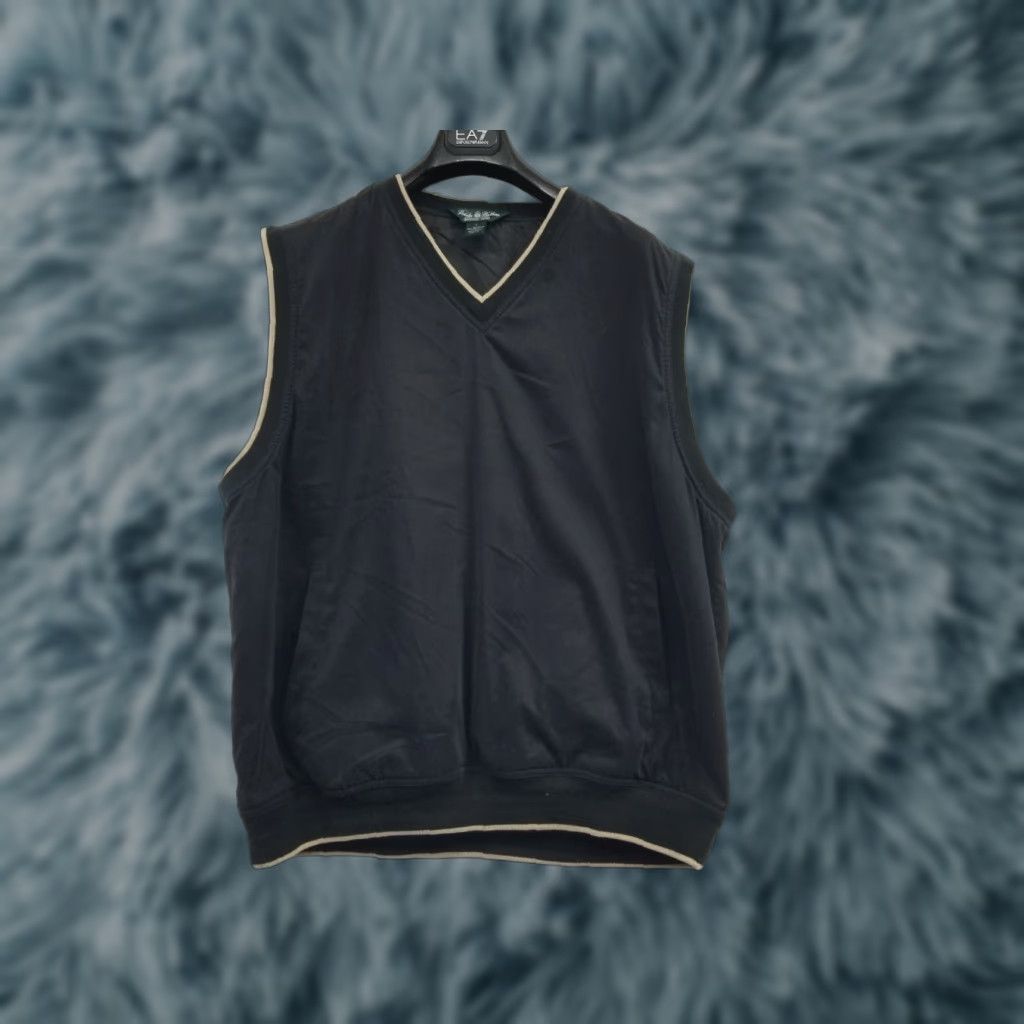 Brooks Brothers Brooks Brothers Vest Windbreaker Sleeveless Mens L Black Nylon Knit Plaid Lightweight Bodywarmer Casual Travel Autumn Spring Summer Size US L / EU 52-54 / 3 - 1 Thumbnail