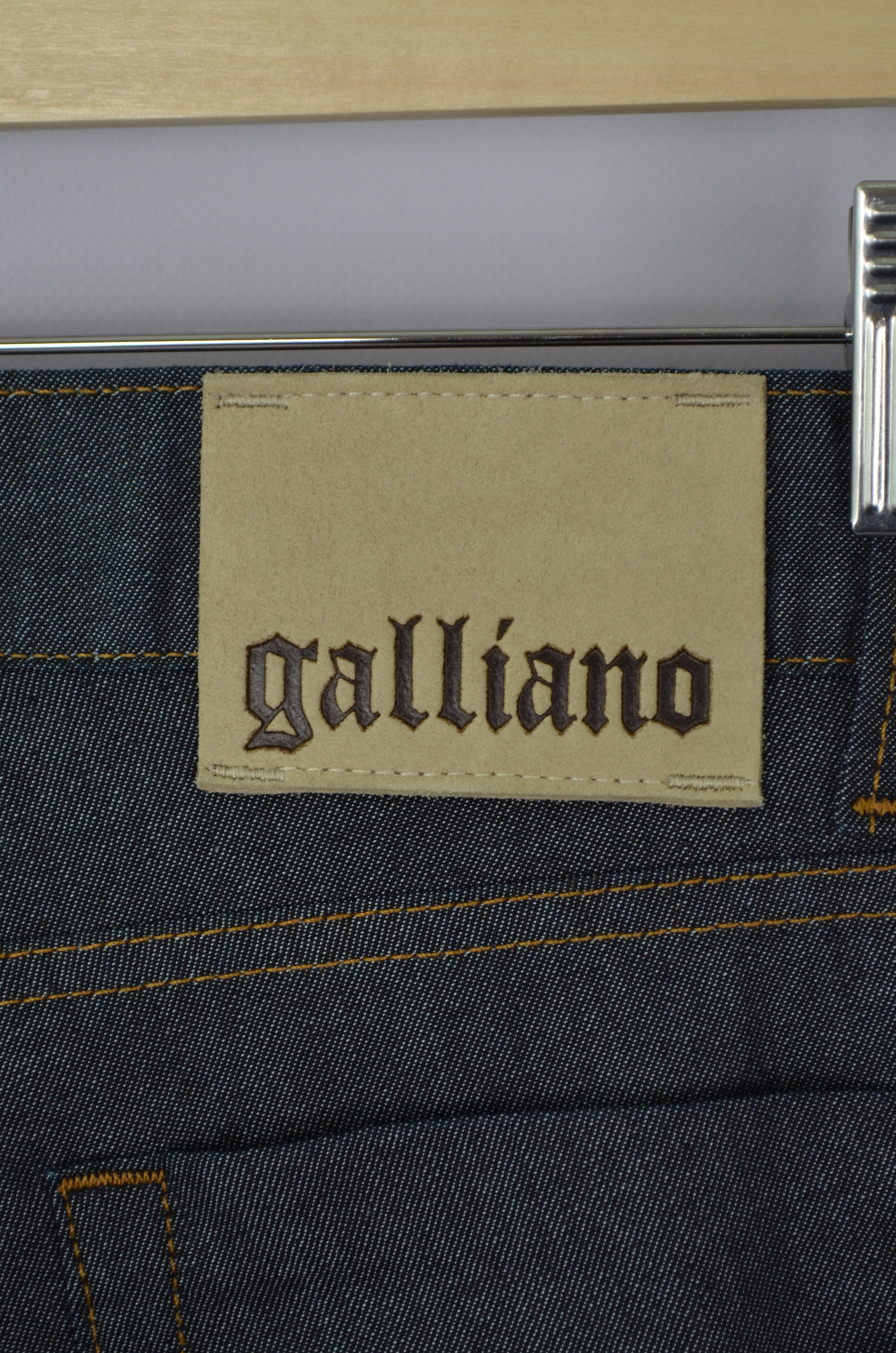 Designer × John Galliano Galliano Luxury Women's Dark Blue Denim Jeans Size 26/27 Size 26" / US 2 / IT 38 - 9 Thumbnail