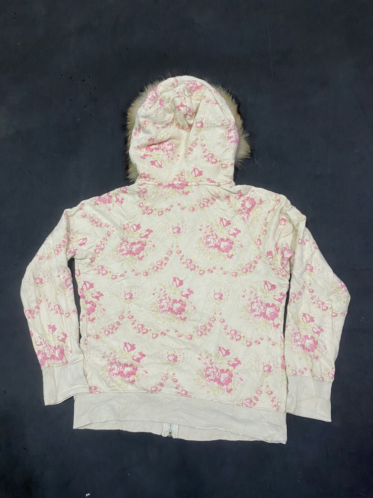 14th Addiction peach flower print furhoodie lgb ifsixwasnine Size US M / EU 48-50 / 2 - 3 Thumbnail