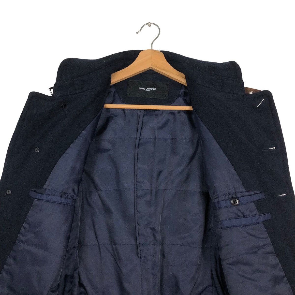 Issey Miyake 🔥Rich Black Vintage Wool Jacket Biker Nano Universe Tokyo Size US M / EU 48-50 / 2 - 13 Thumbnail