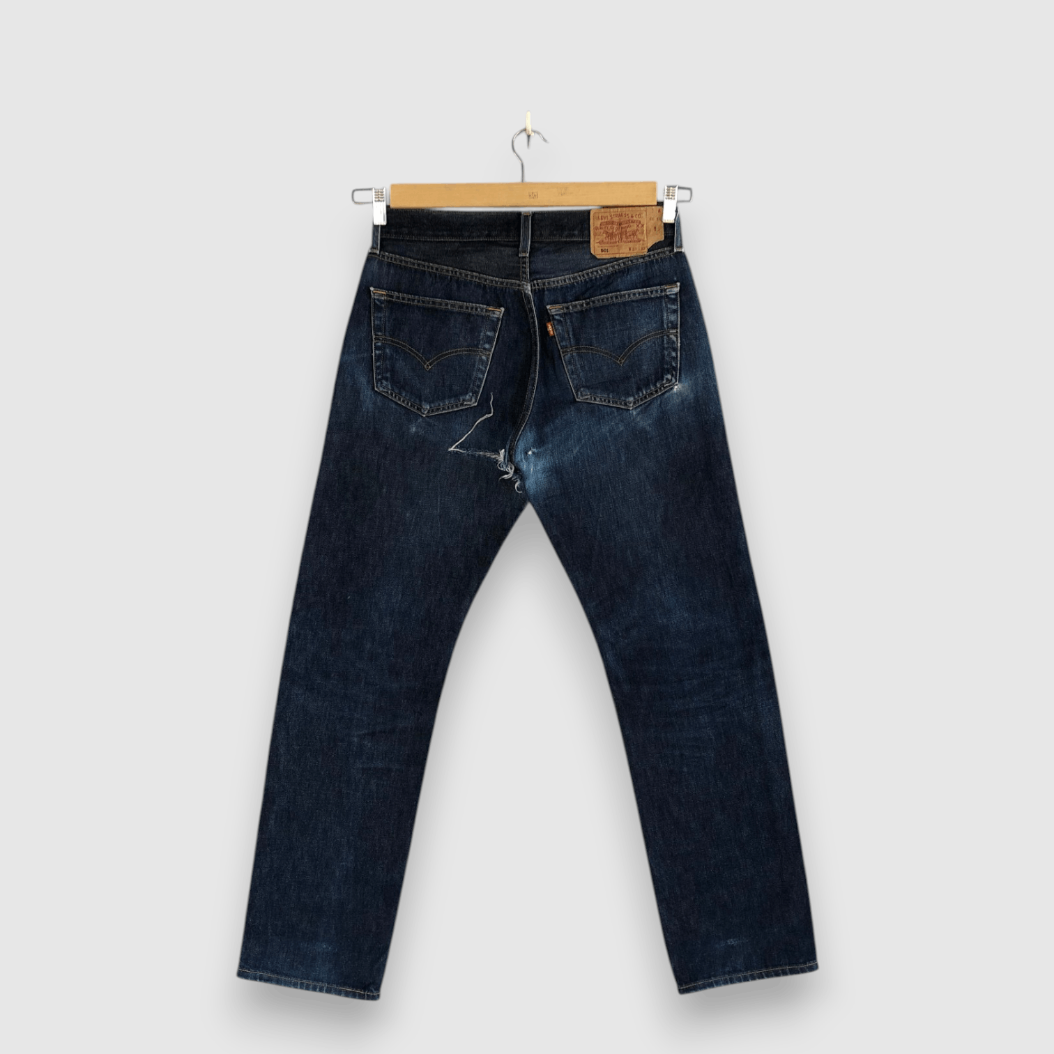 Levi's Vintage Levis 501 Blue Jeans Levi's 501 Distressed Denim Size US 30 / EU 46 - 2 Thumbnail