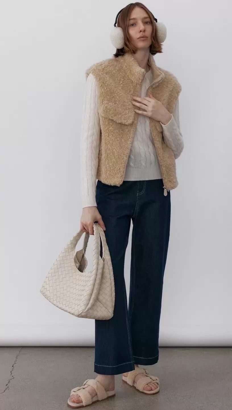 Bottega Veneta BV Woven Hobo Bag Ivory 33x20x19 Like New AH253 Size ONE SIZE - 5 Thumbnail